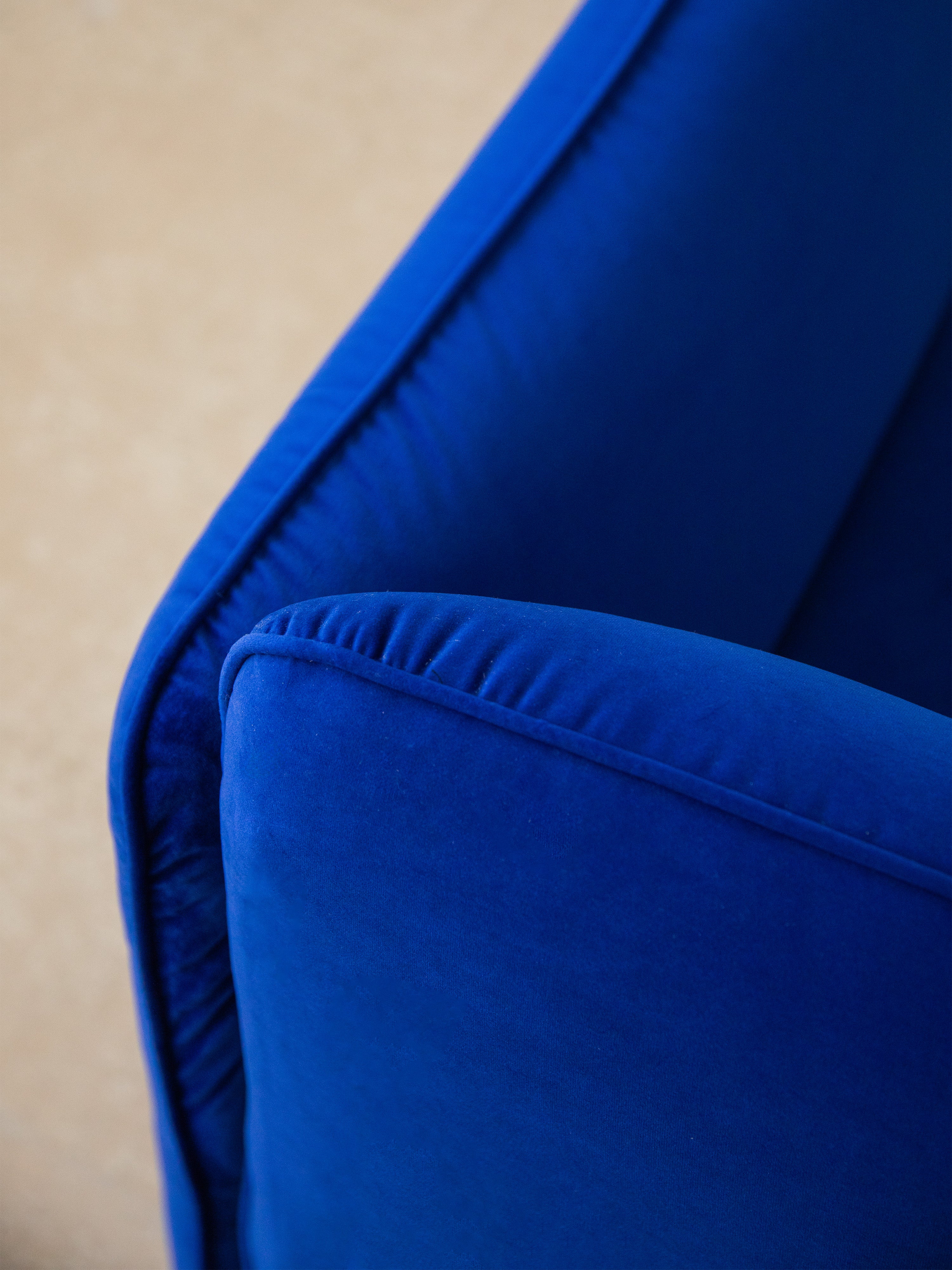 Samt-Sessel GEORGIA Elfenbein