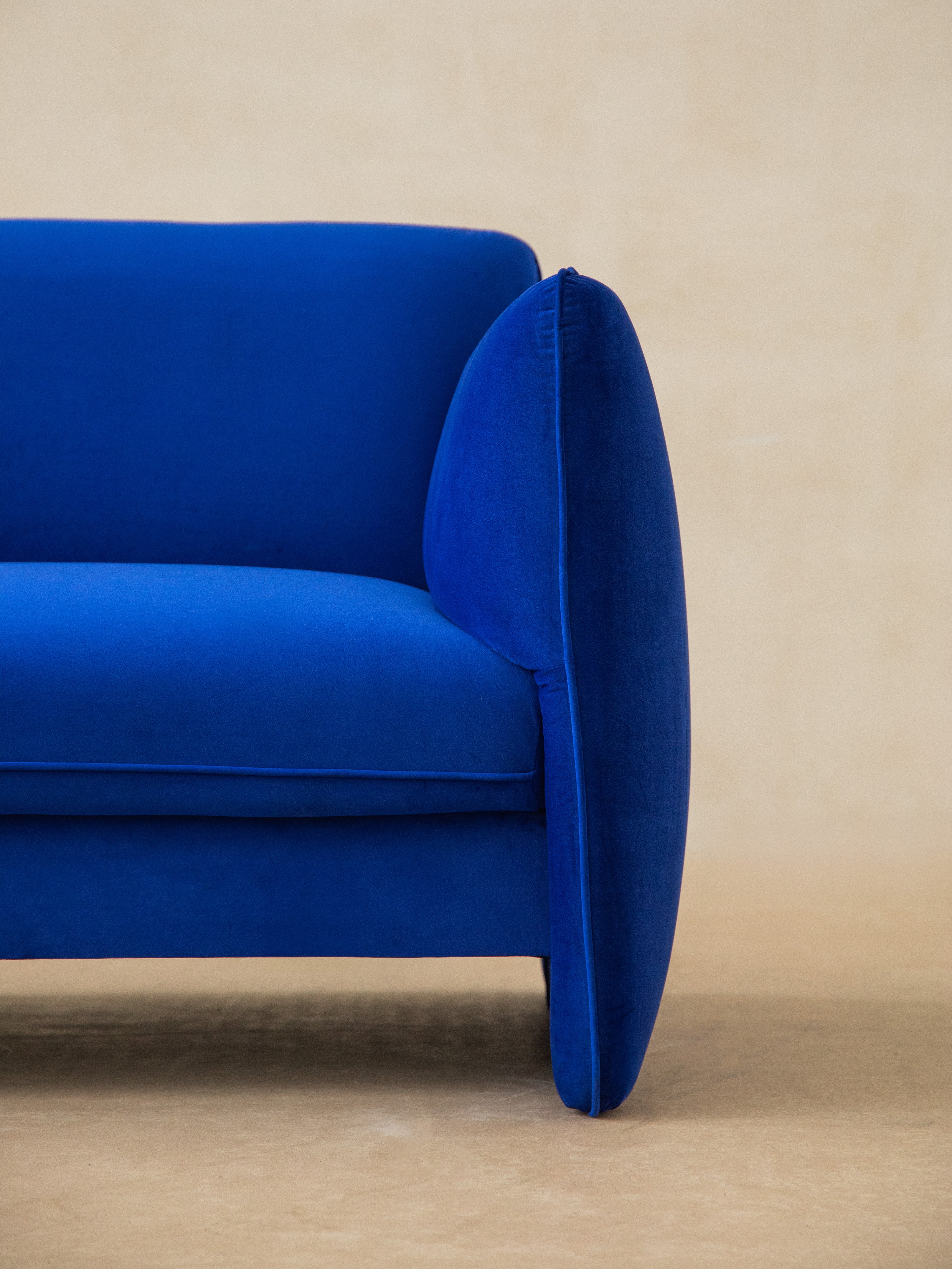 Samt-Sessel GEORGIA Elfenbein