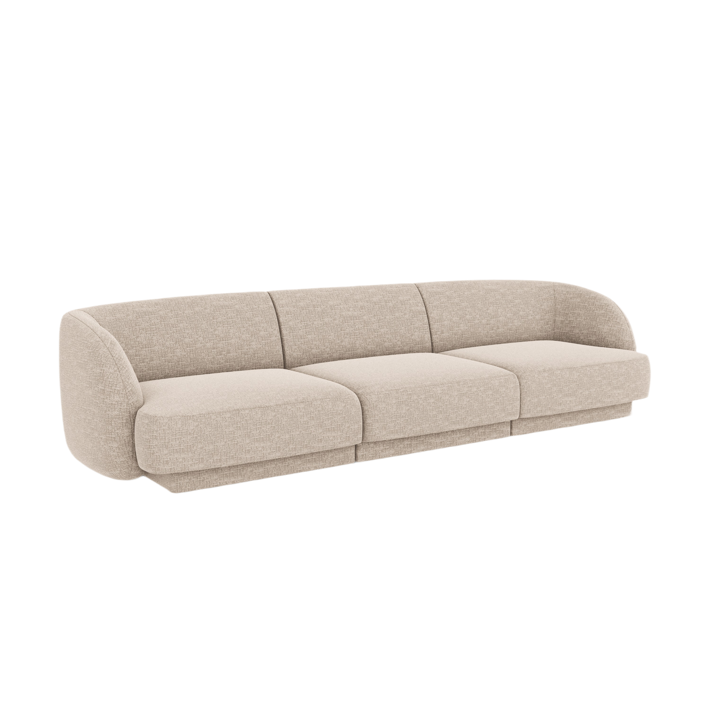 Sofa 3-zits MILEY beige sjaalzijde