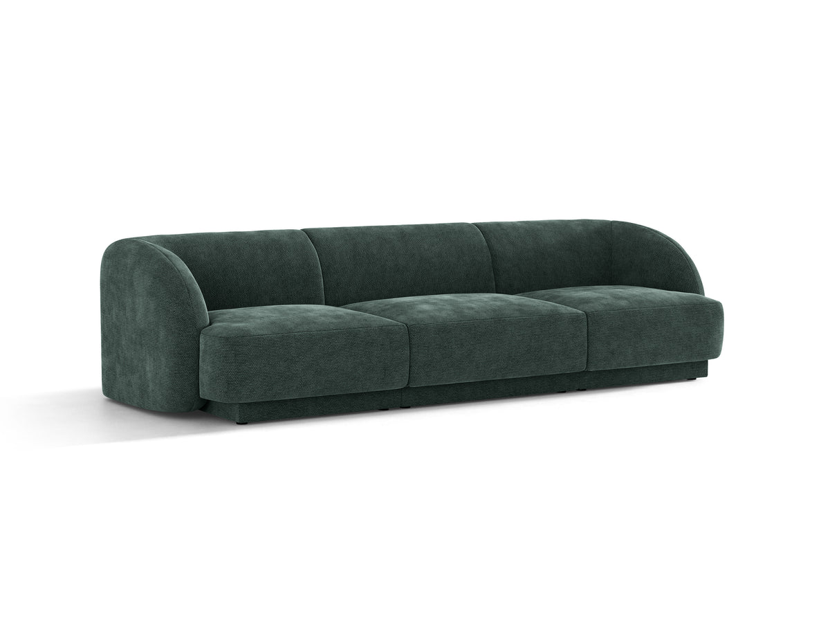 Sofa 3-osobowa MILEY petrol szenil jedwabisty do salonu