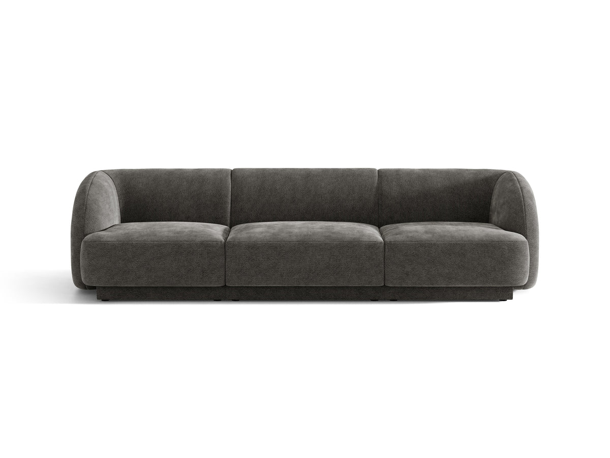 Sofa 3-osobowa MILEY szary szenil jedwabisty – Micadoni