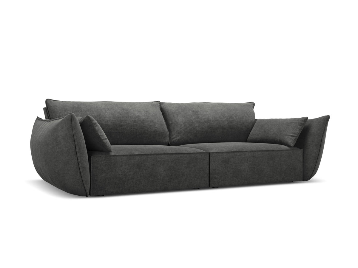 Sofa 3-osobowa KAELLE grafitowy szenil Over The Horizon – ujęcie boczne