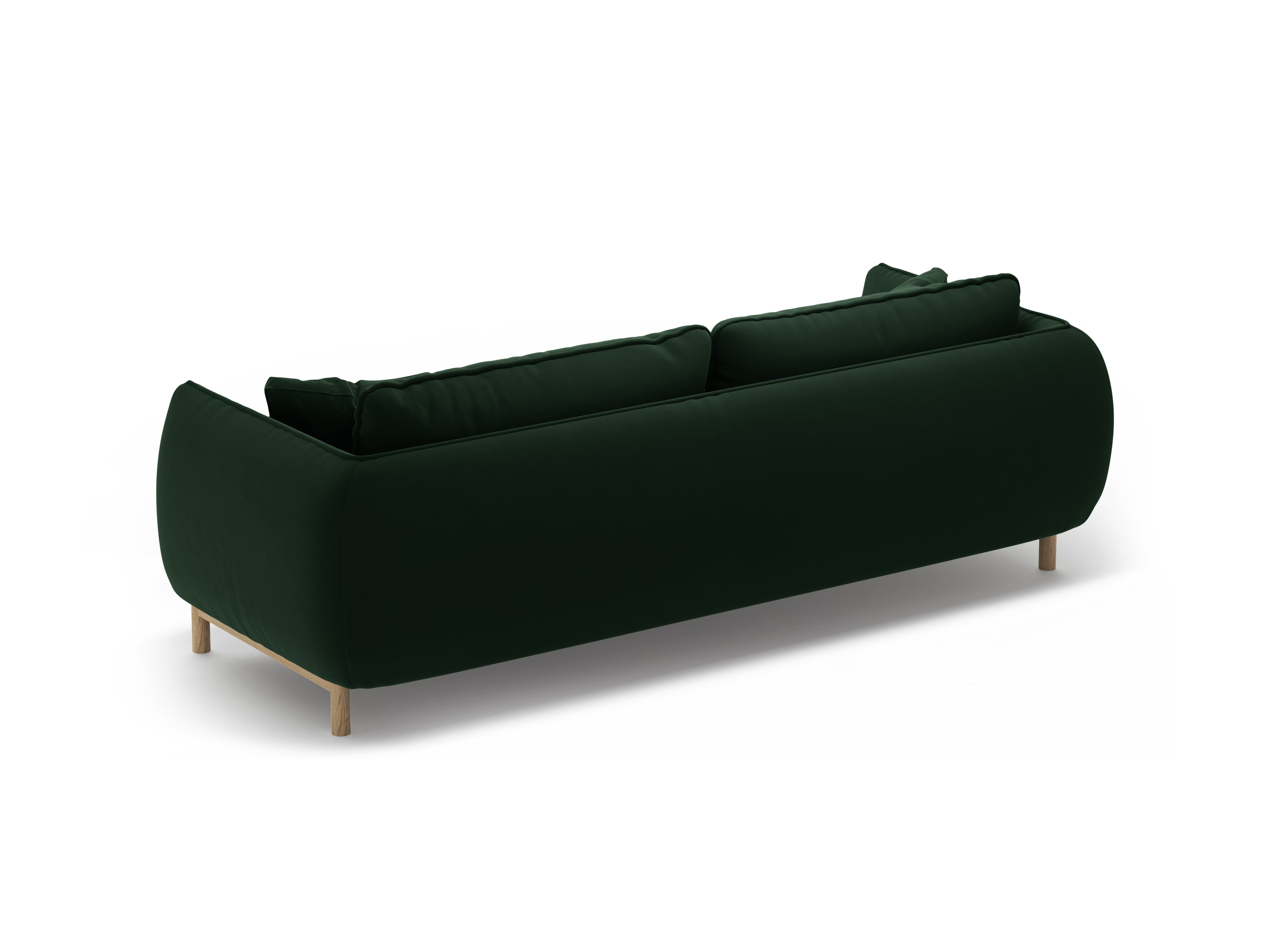 Sofa aus Samt 3-sitzig ADA in Flaschengrün