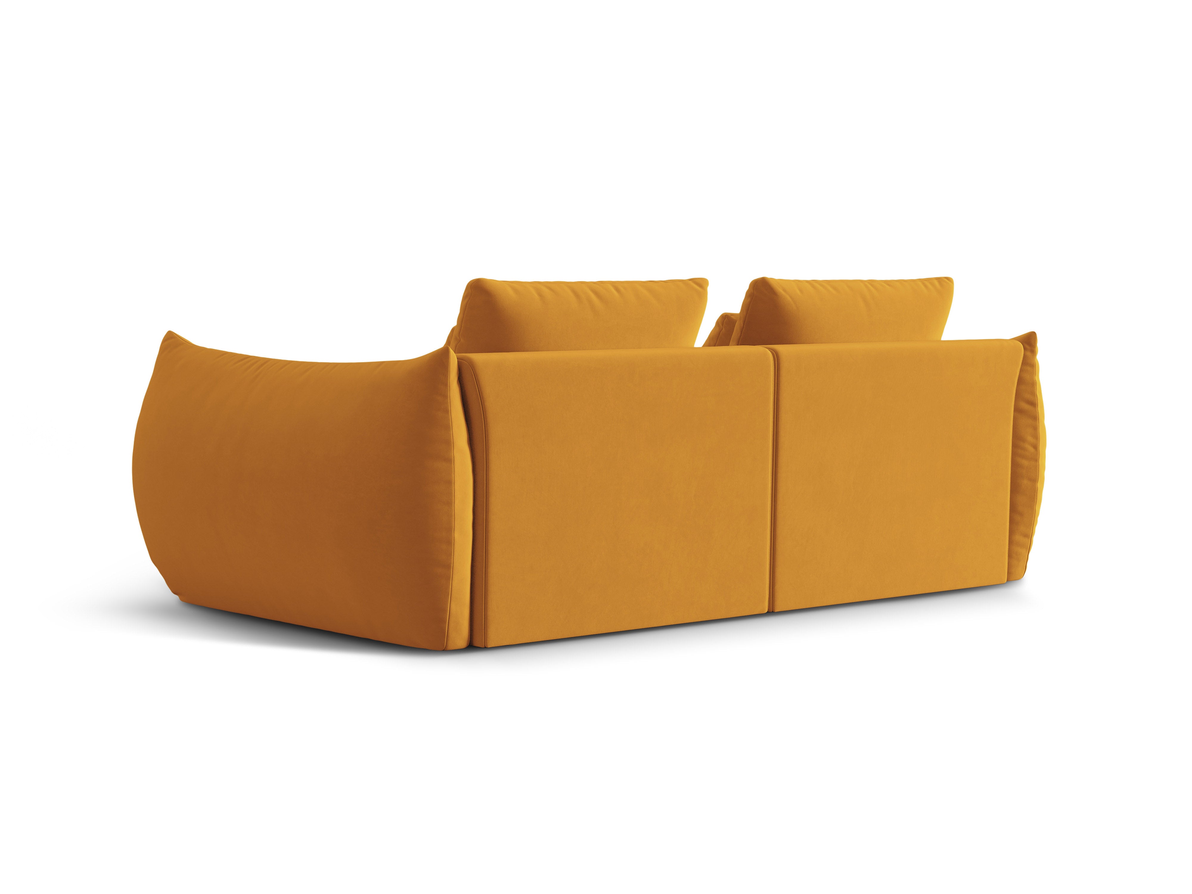 3-seater velvet sofa yellow Bloom