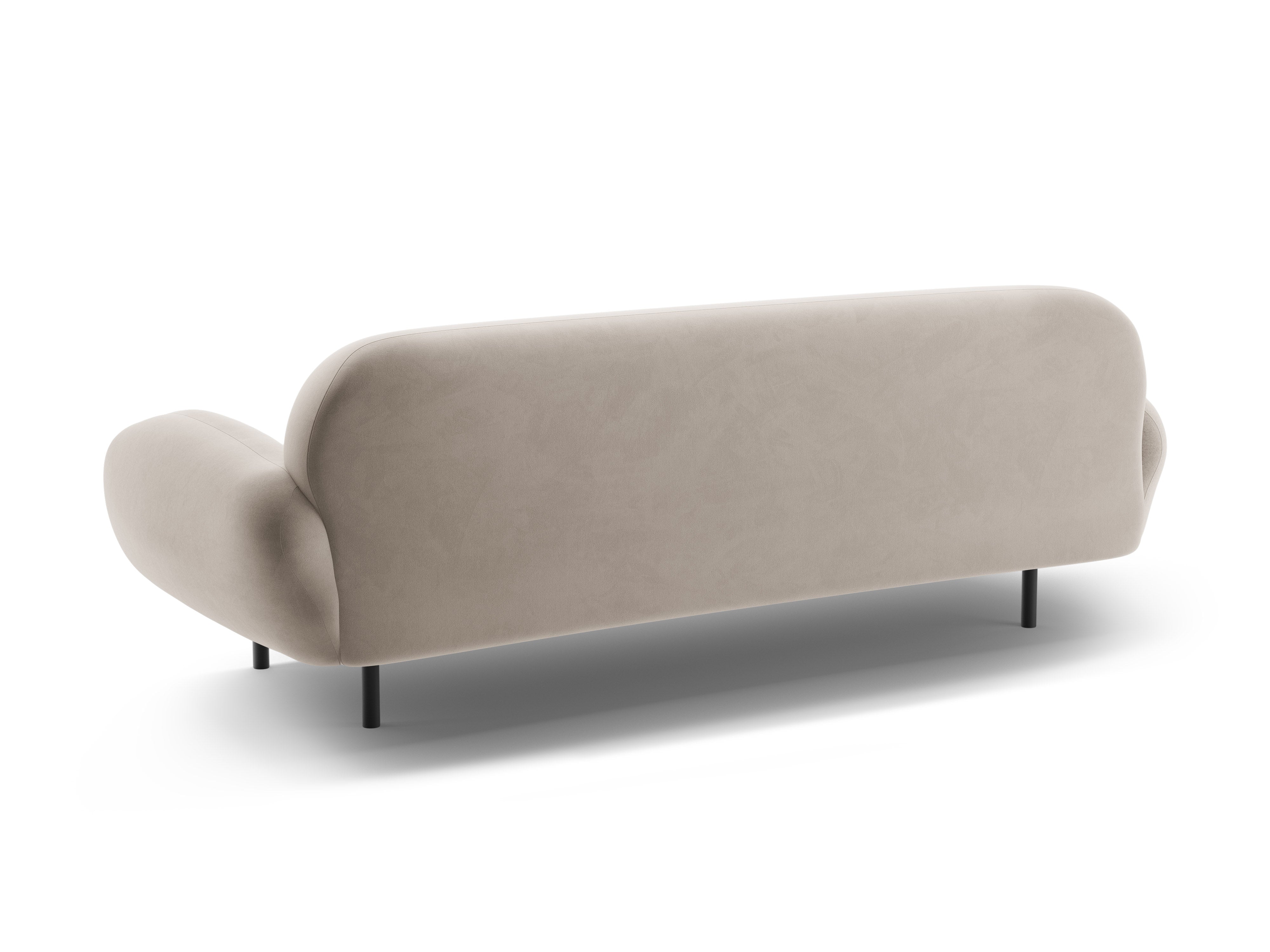 Sofa van fluweel 3-zits POPPY lichtbeige