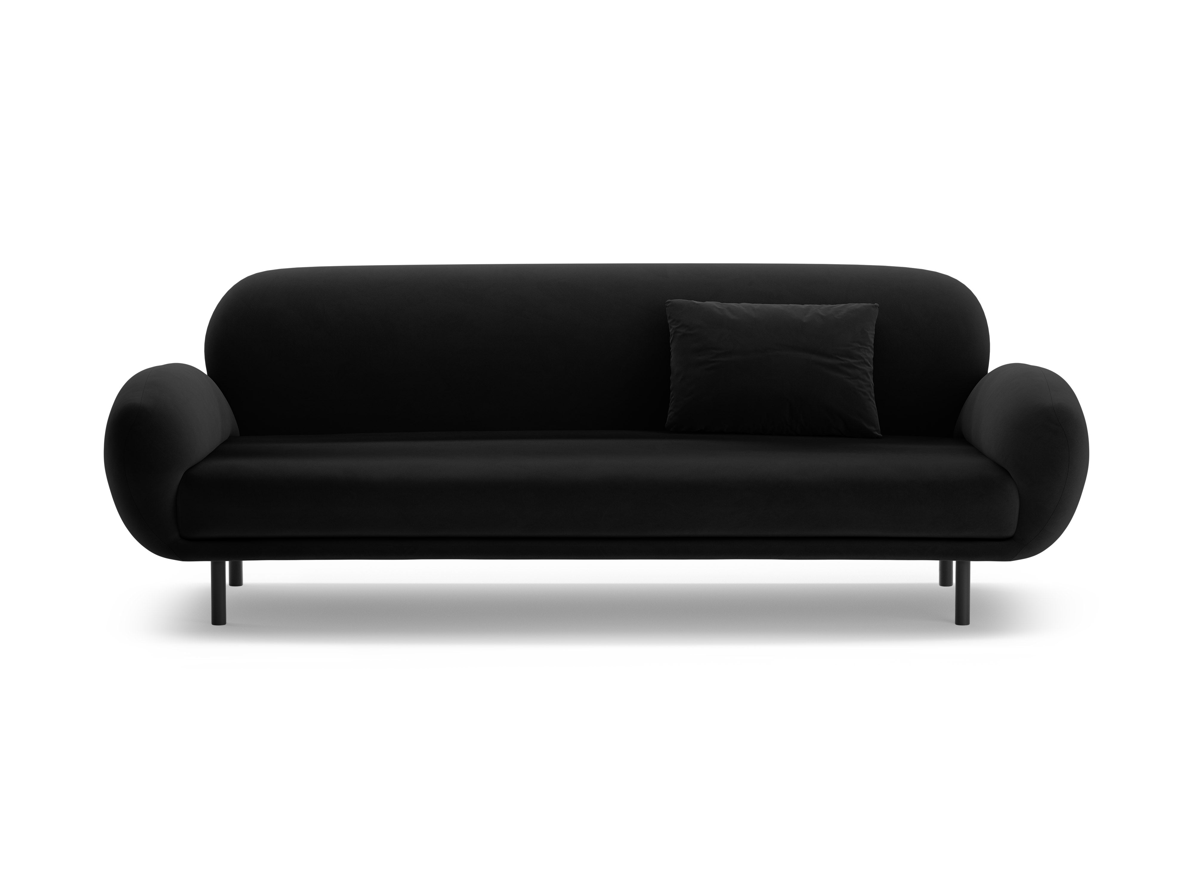 Sofa van fluweel 3-zits POPPY zwart