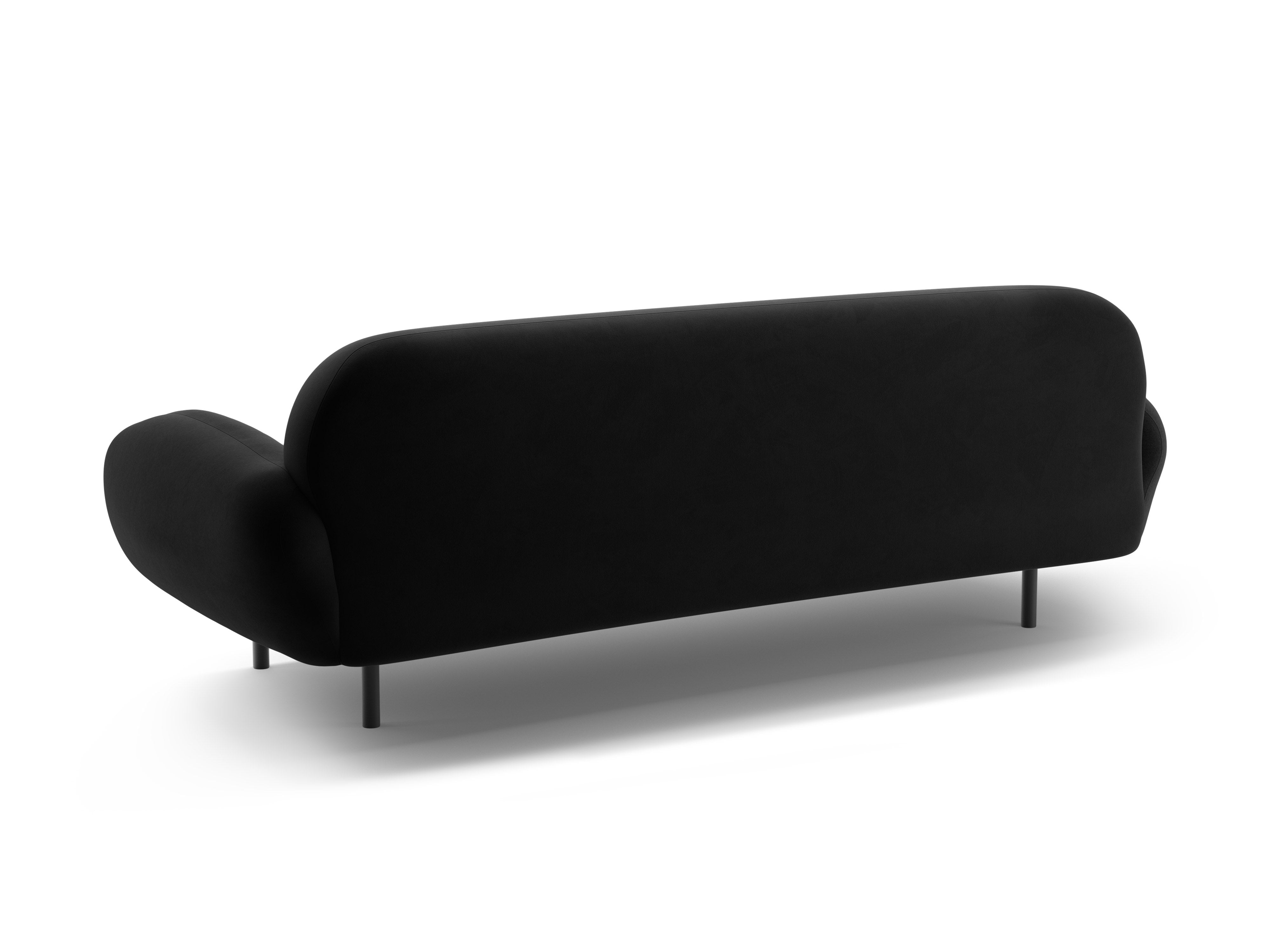 Sofa van fluweel 3-zits POPPY zwart