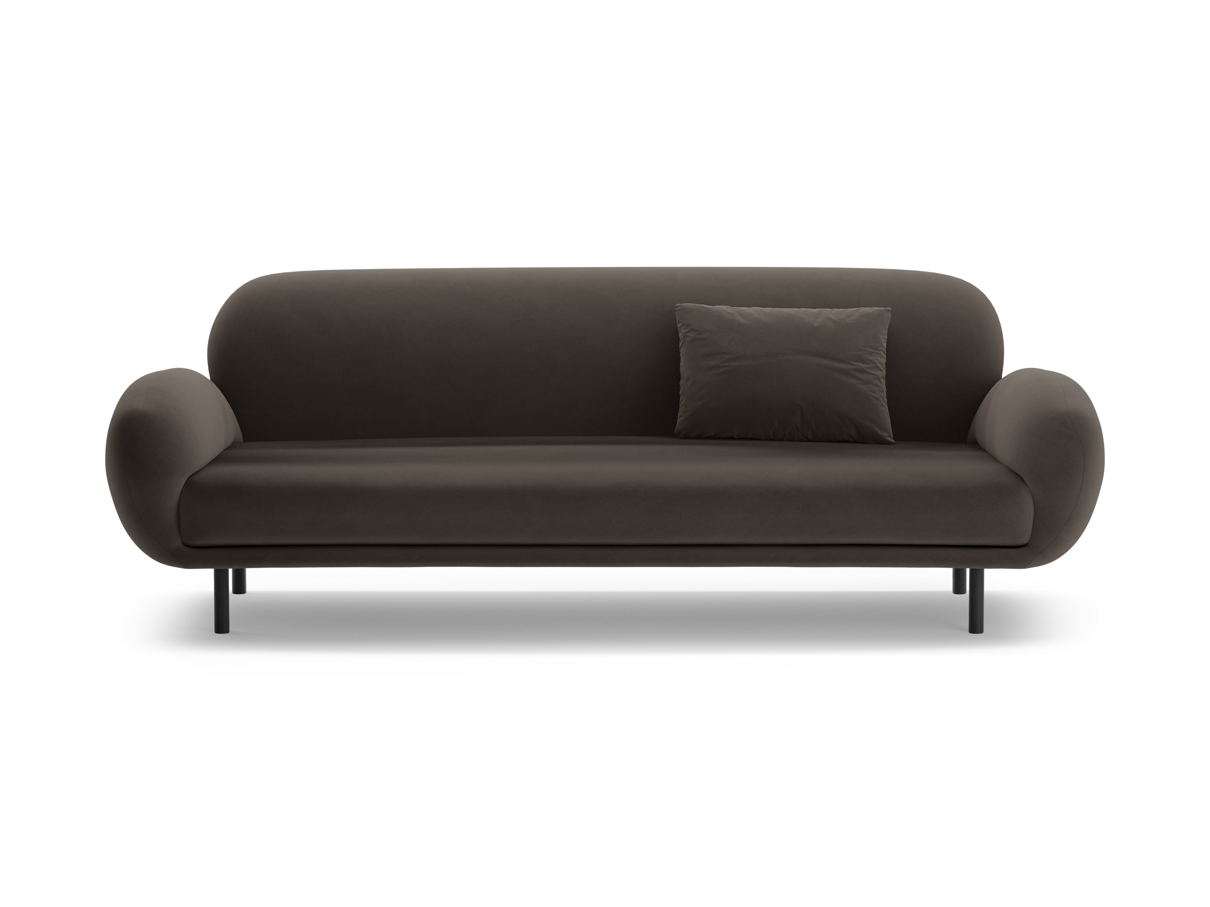 Sofa van fluweel 3-zits POPPY ebbenhout
