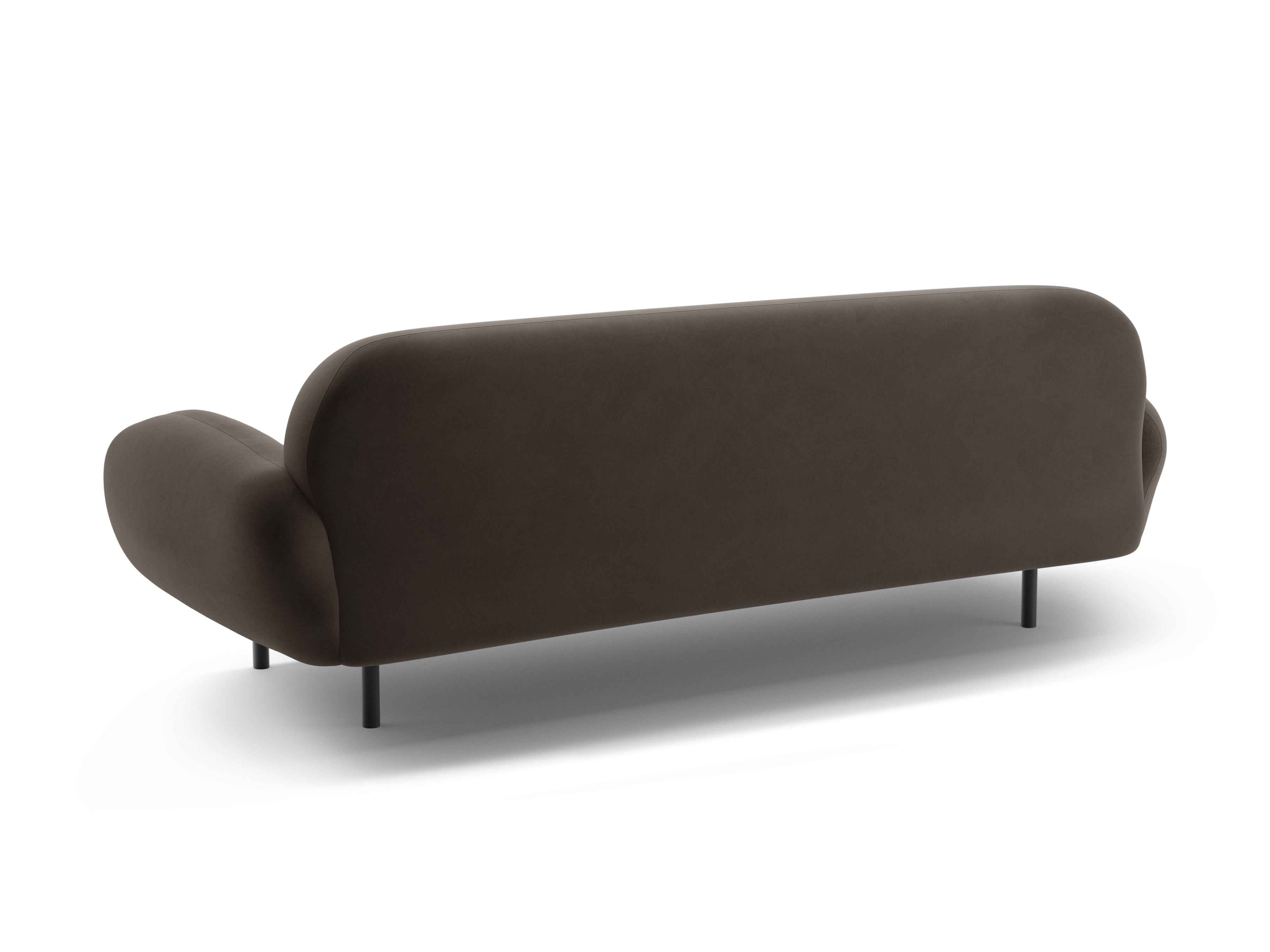 Sofa van fluweel 3-zits POPPY ebbenhout