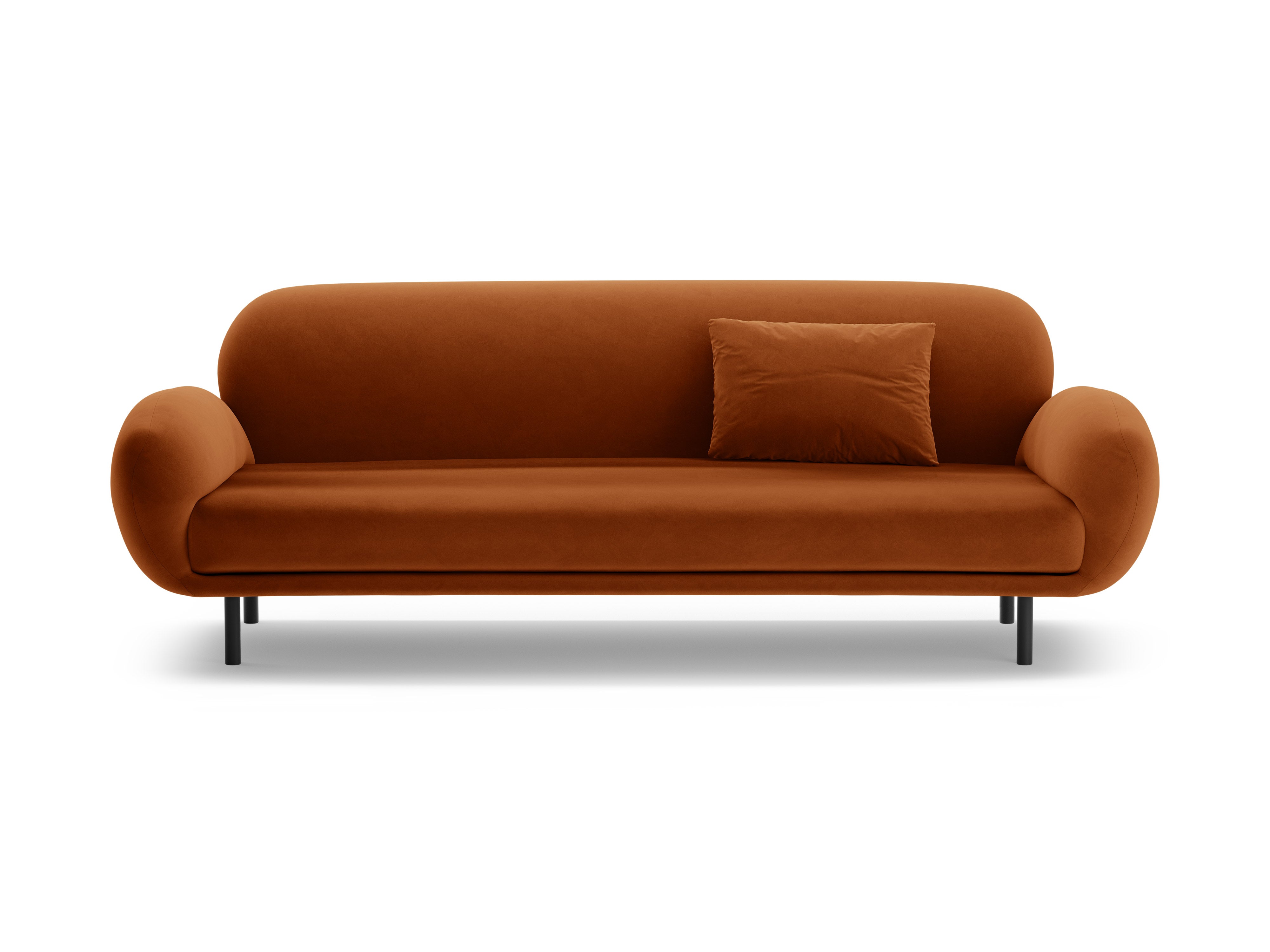 Sofa van fluweel 3-zits POPPY terracotta