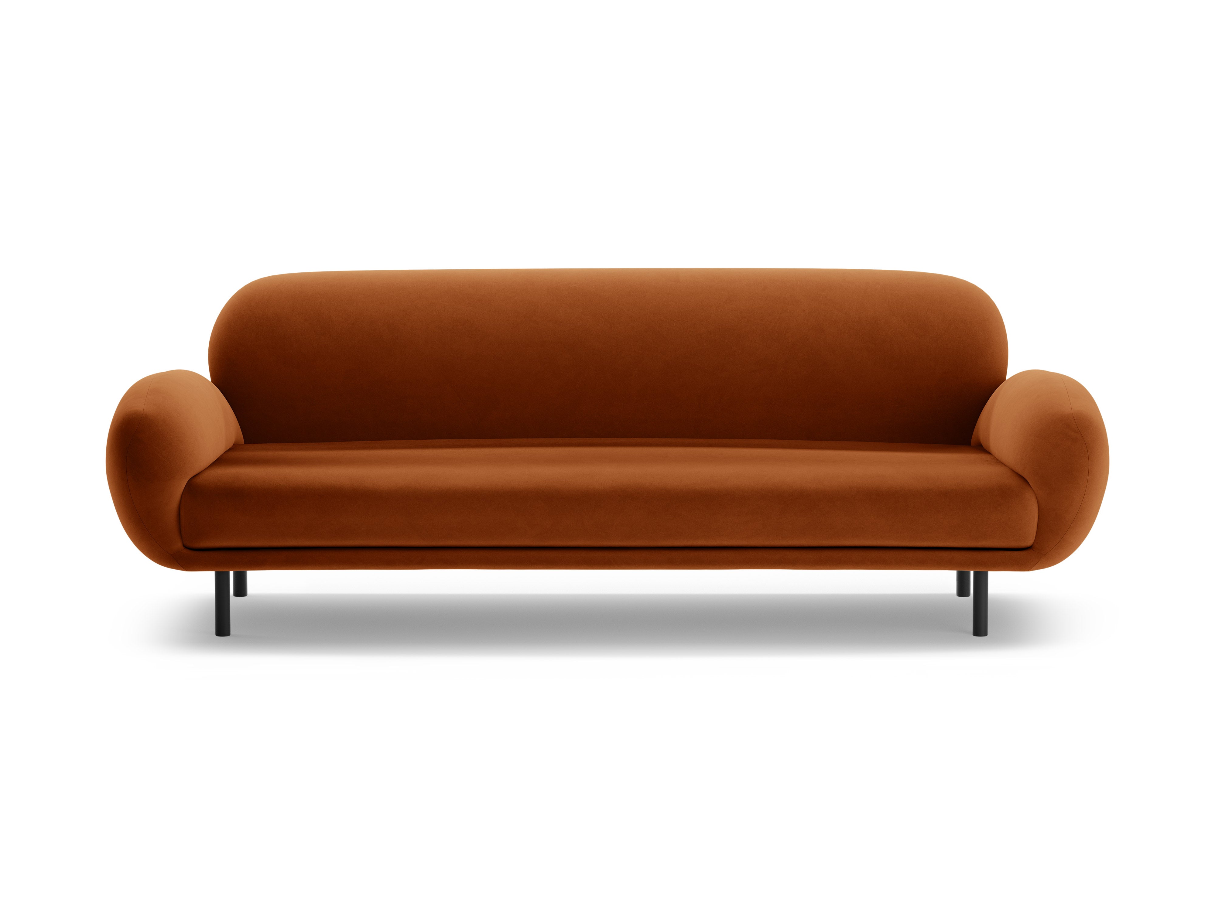 Sofa van fluweel 3-zits POPPY terracotta