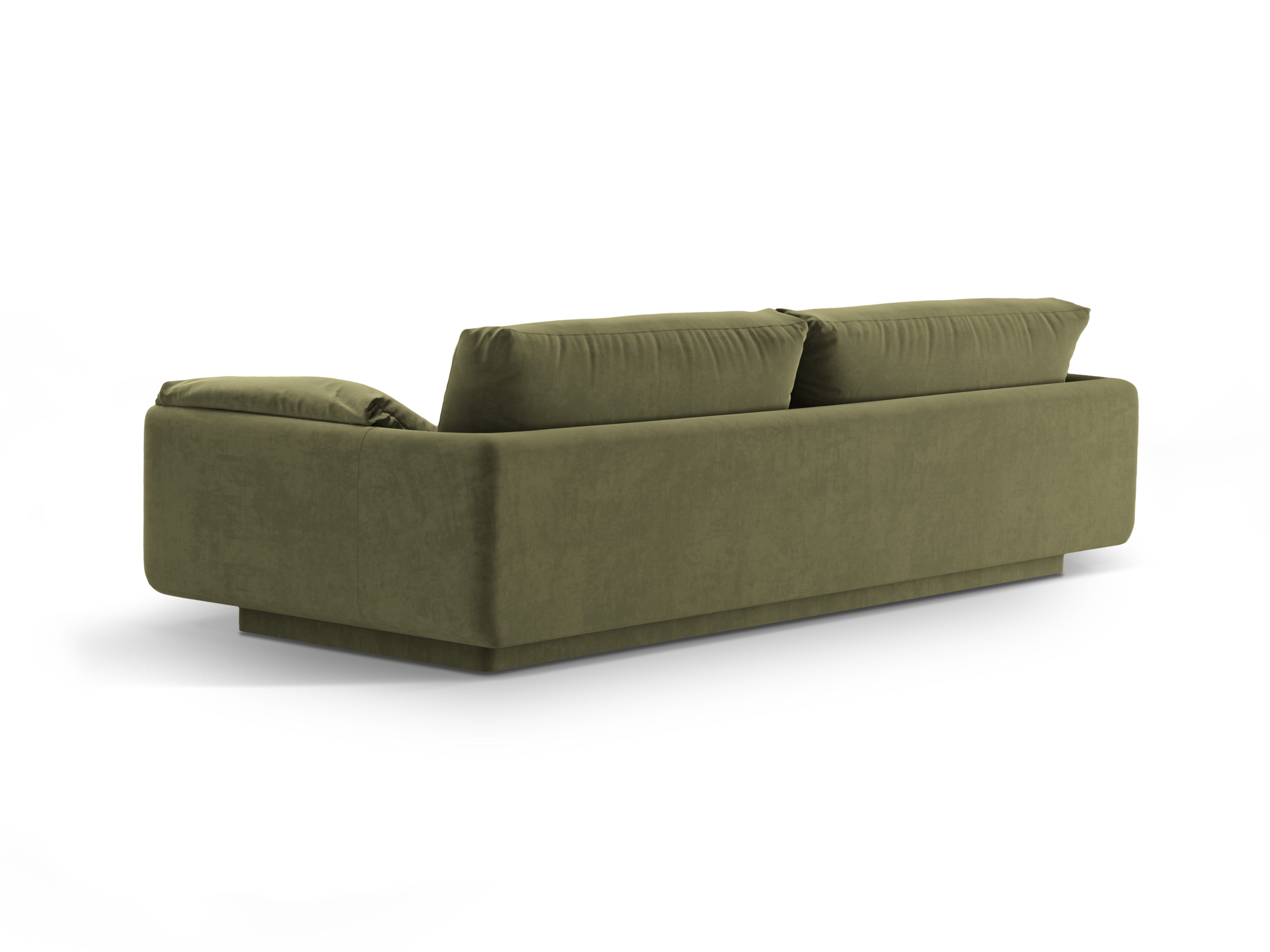 Sofa van fluweel 3-zits TORINO lichtgroen