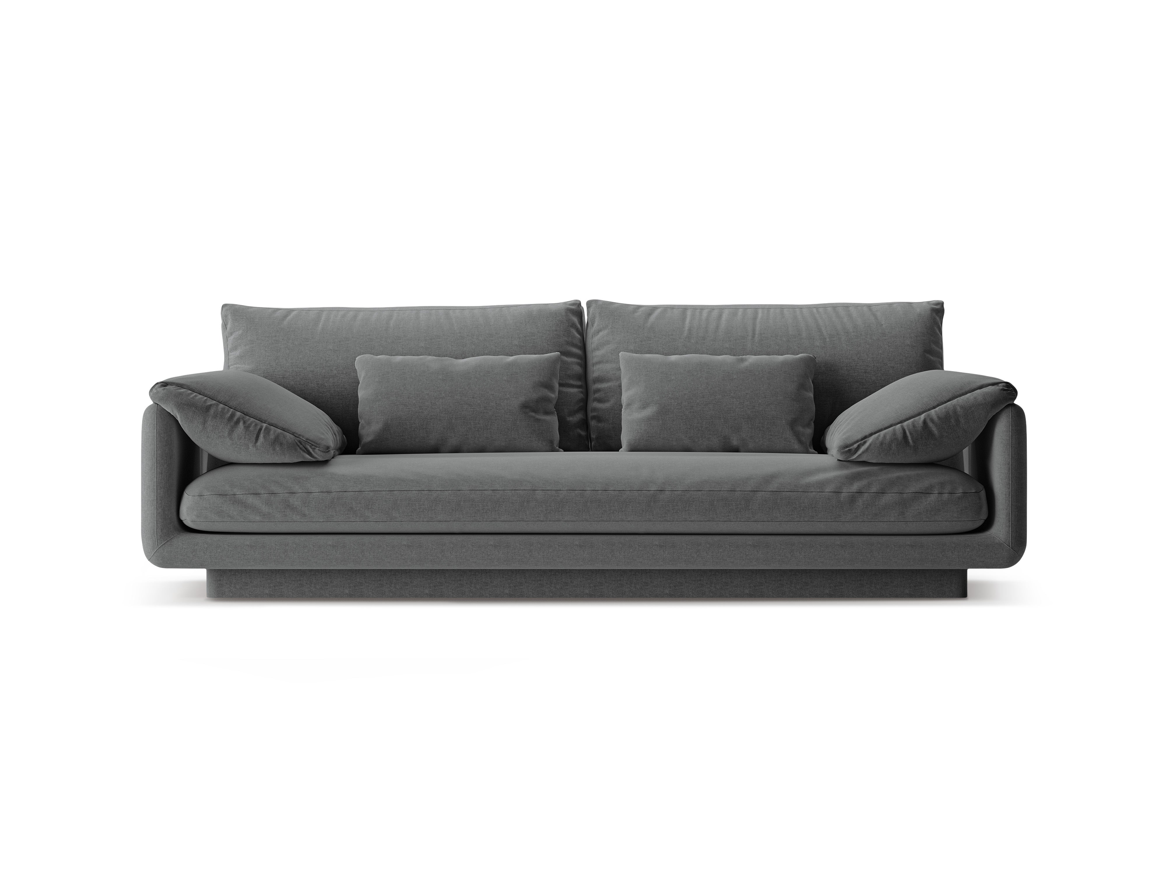 3-Personen-Sofa Torino dunkelgrau
