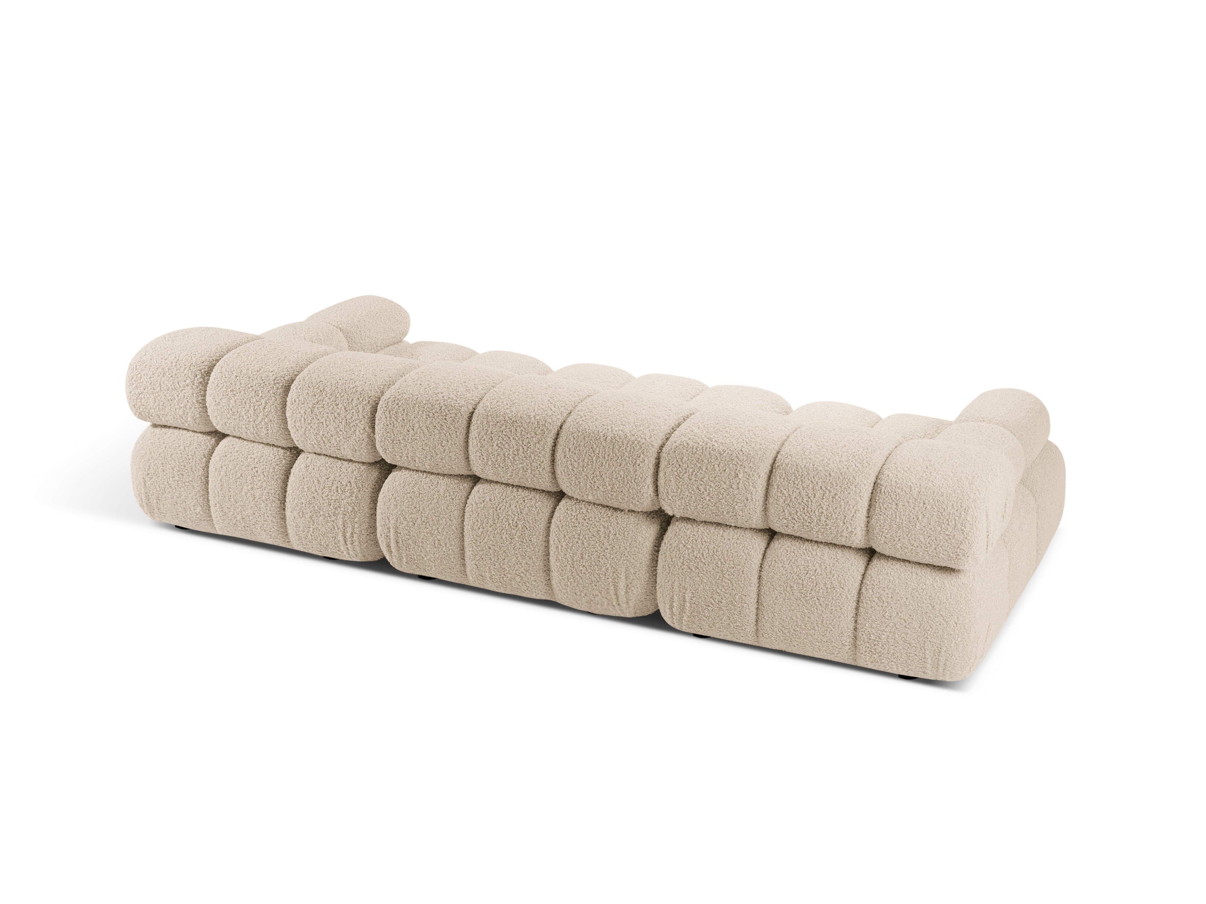 Modulaire 3-zitsbank BELLIS in beige bouclé