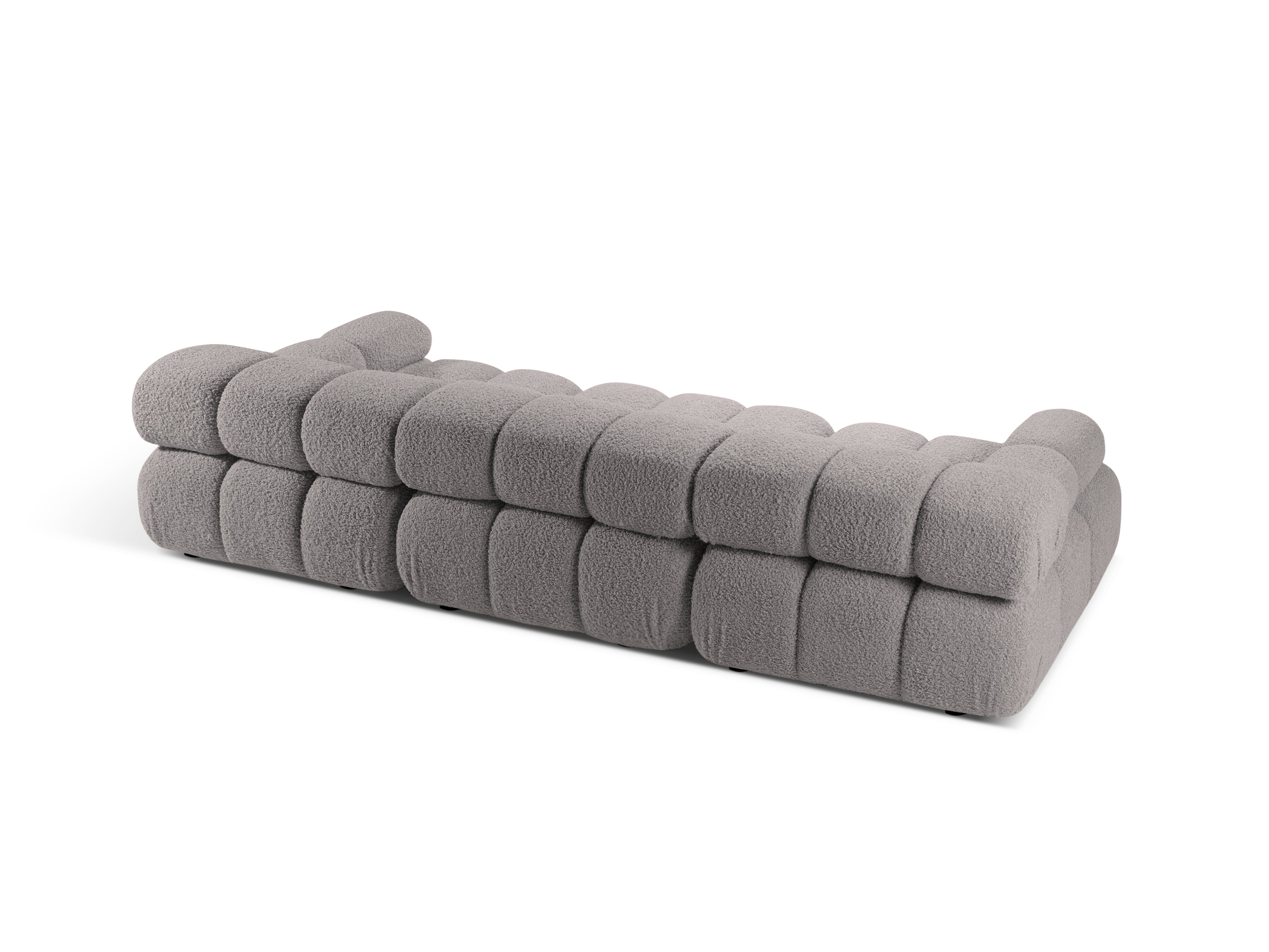 Modulaire 3-zitsbank BELLIS grijze boucle