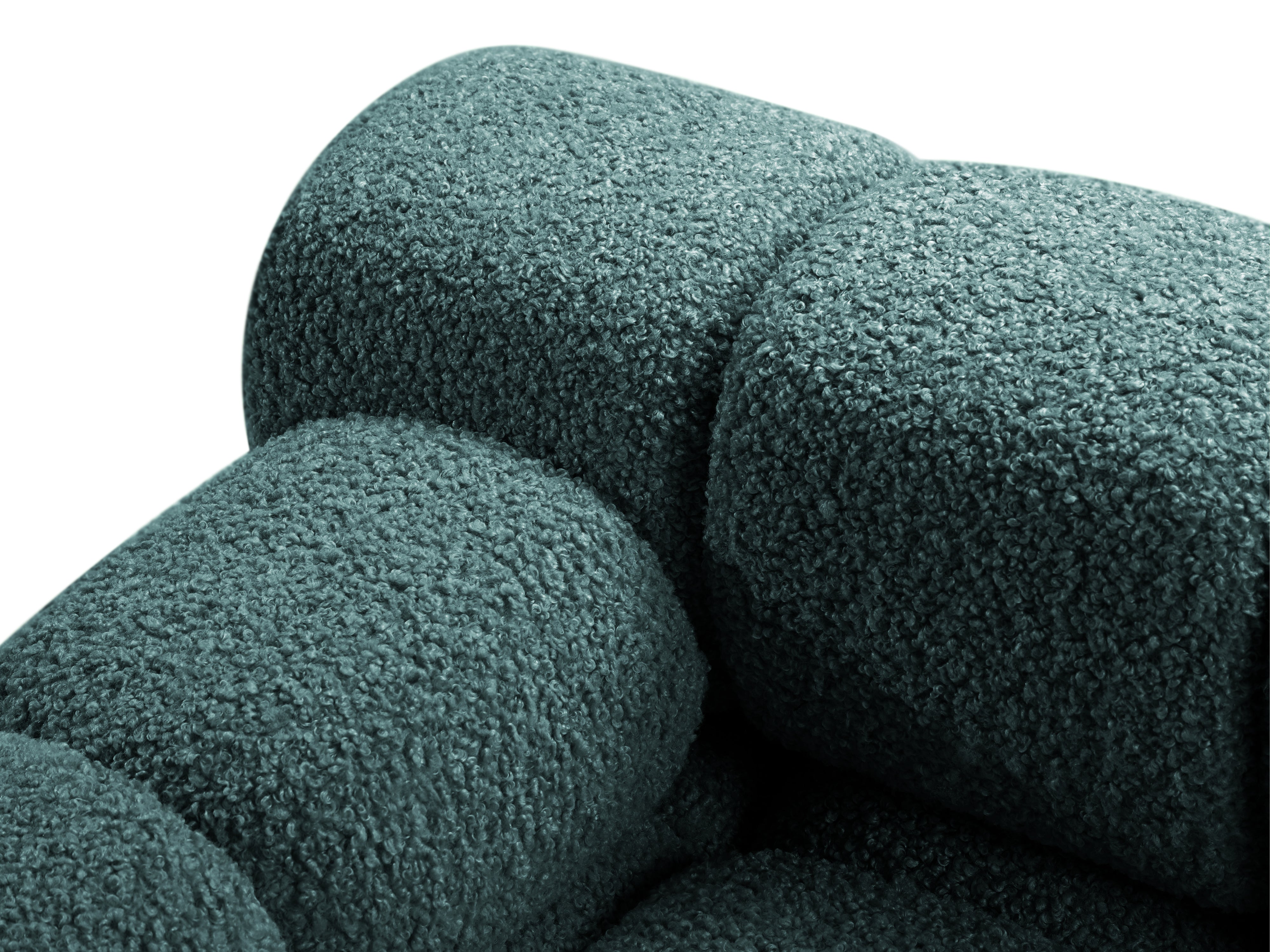 Modulaire 3-zitsbank BELLIS petrolblauwe boucle