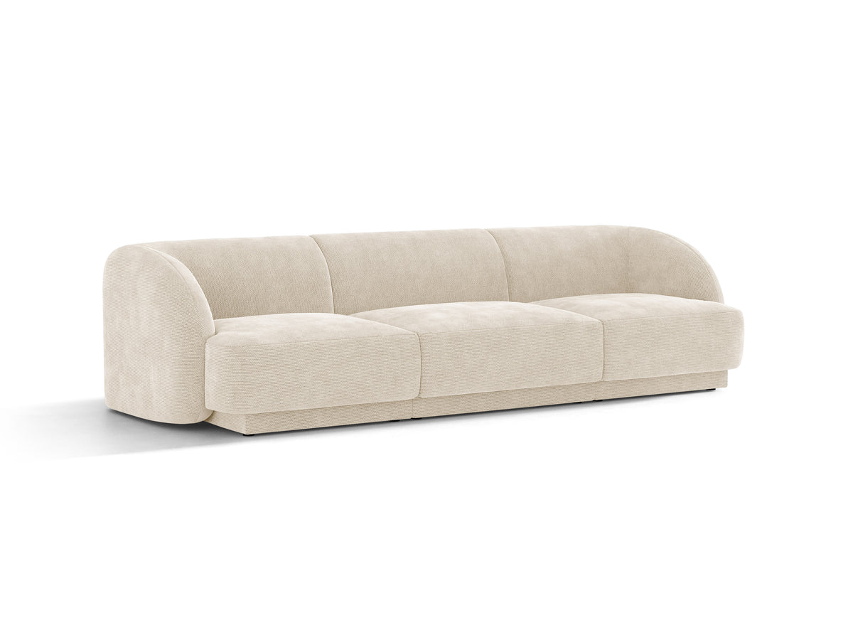 Sofa 3-osobowa MILEY kość słoniowa szenil – Micadoni