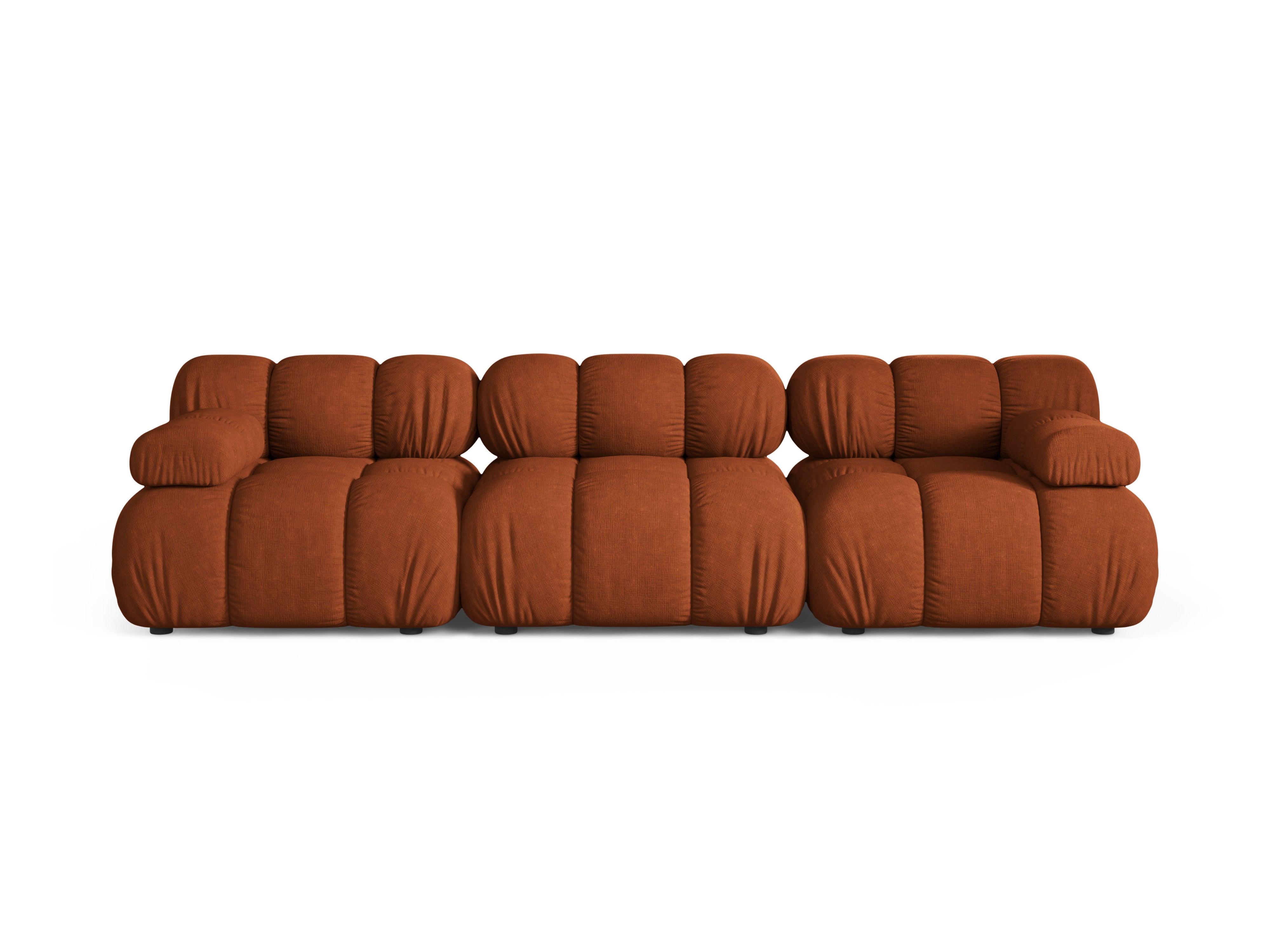 Modulaire 3-zitsbank BELLIS in baksteenrood