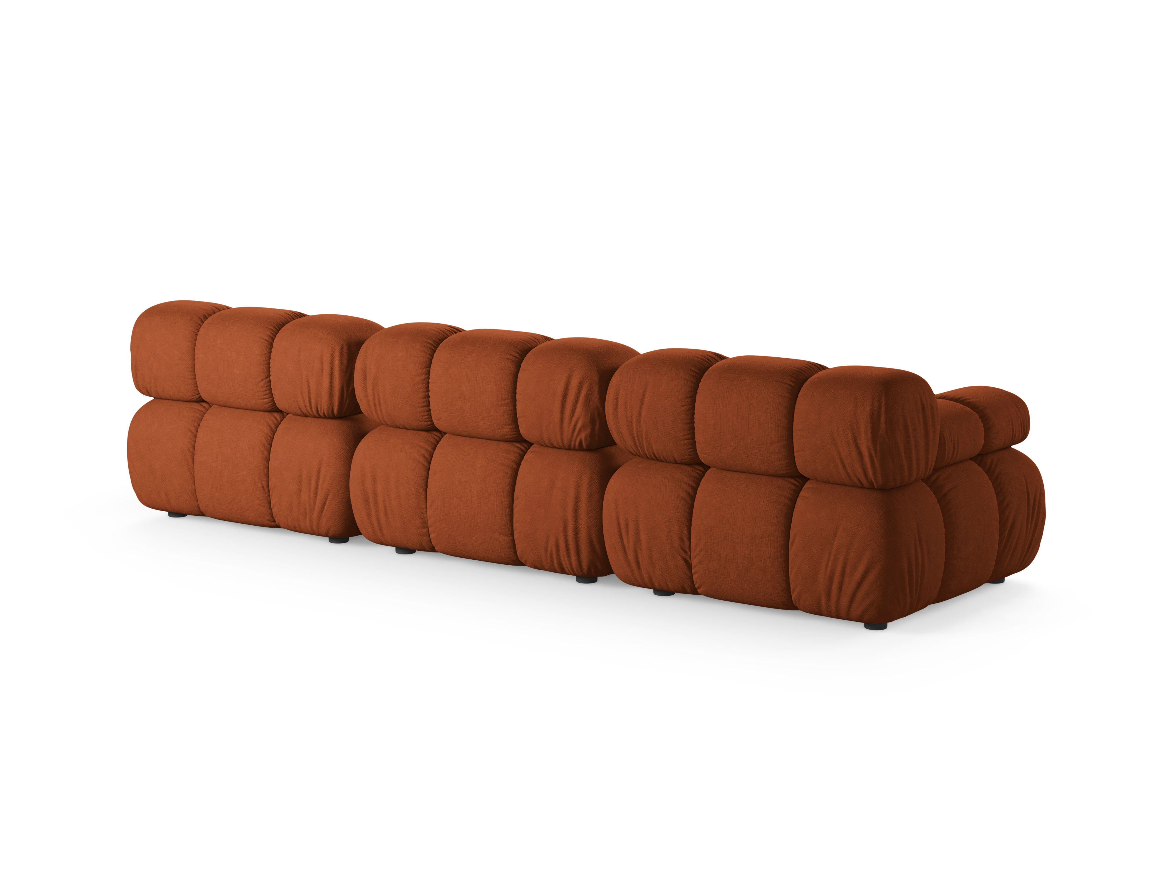 Modulaire 3-zitsbank BELLIS in baksteenrood