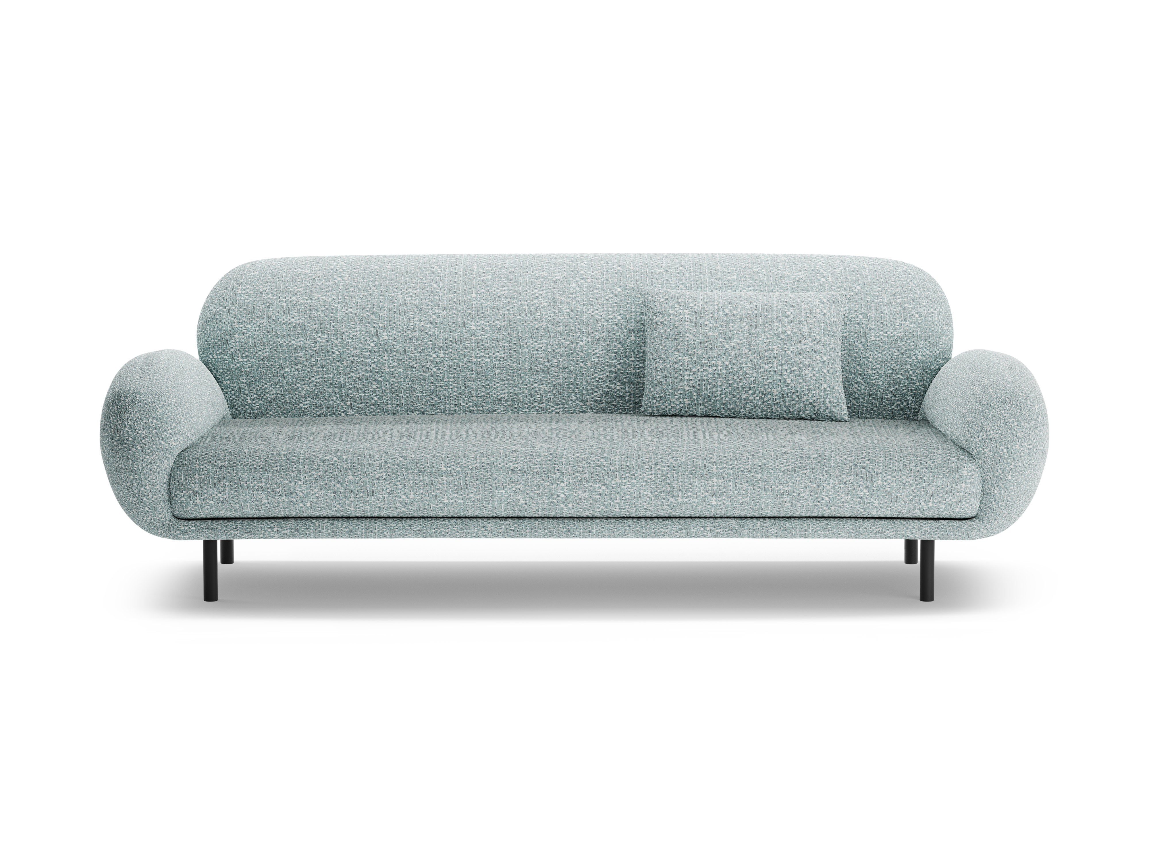 Sofa 3-zits POPPY gedempt blauw chenille