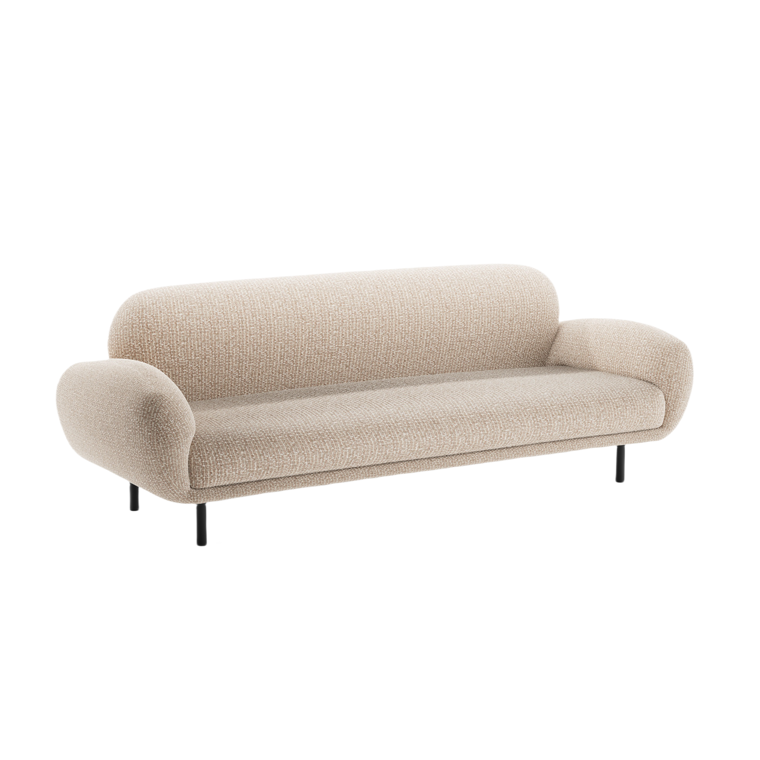 Sofa 3-Sitzer POPPY sandfarbener Chenille