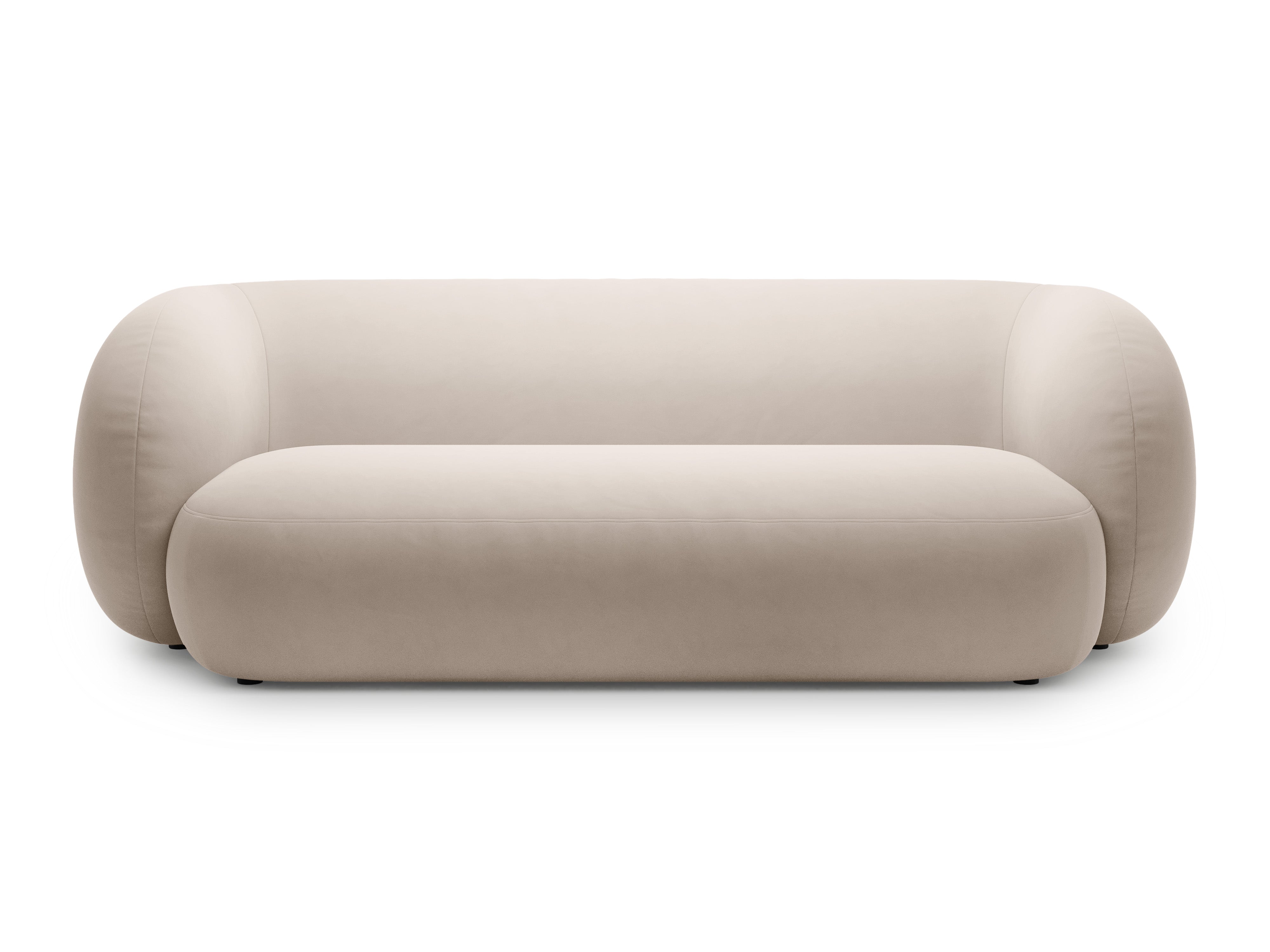 Sofa van fluweel 3-zits KATE beige