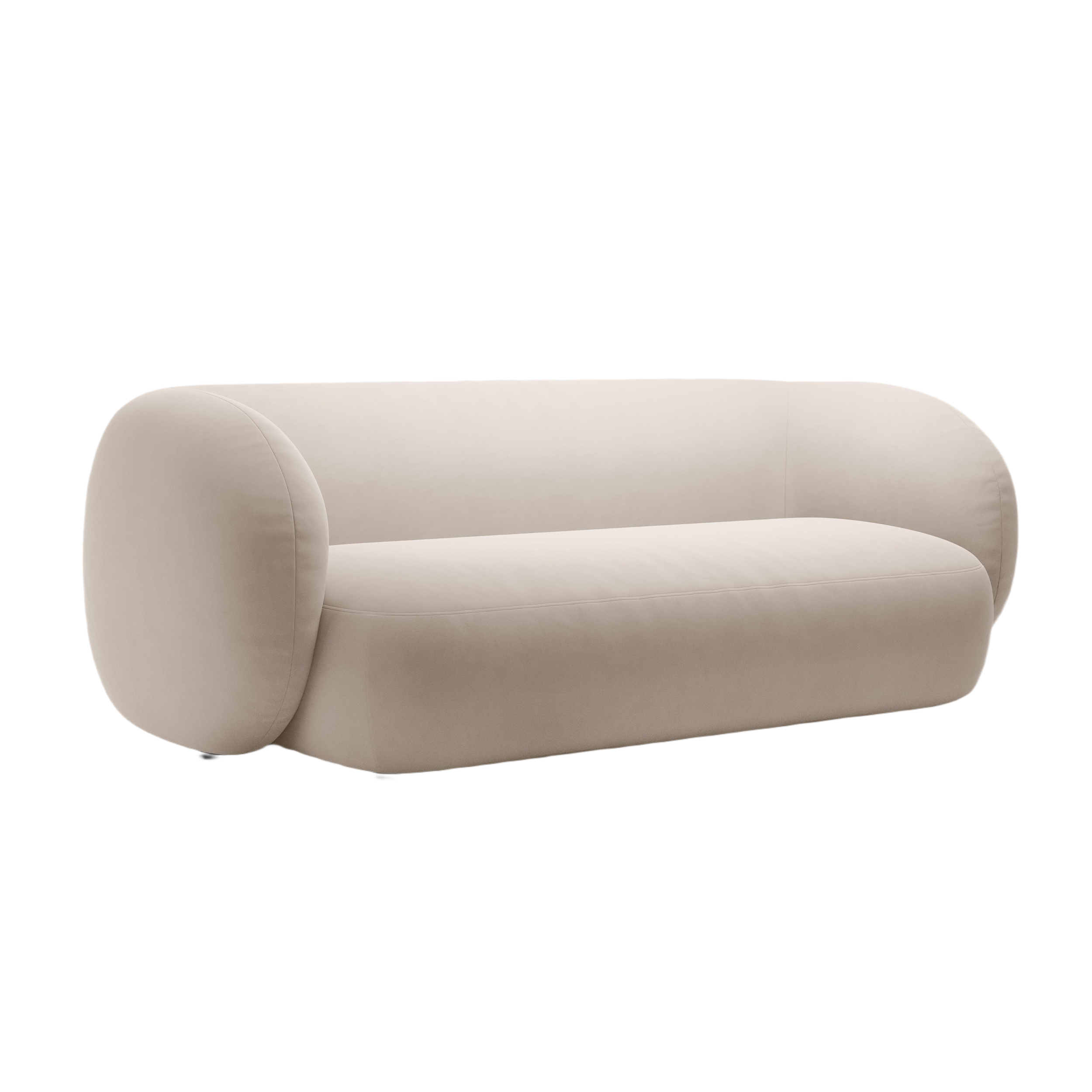 Sofa van fluweel 3-zits KATE beige