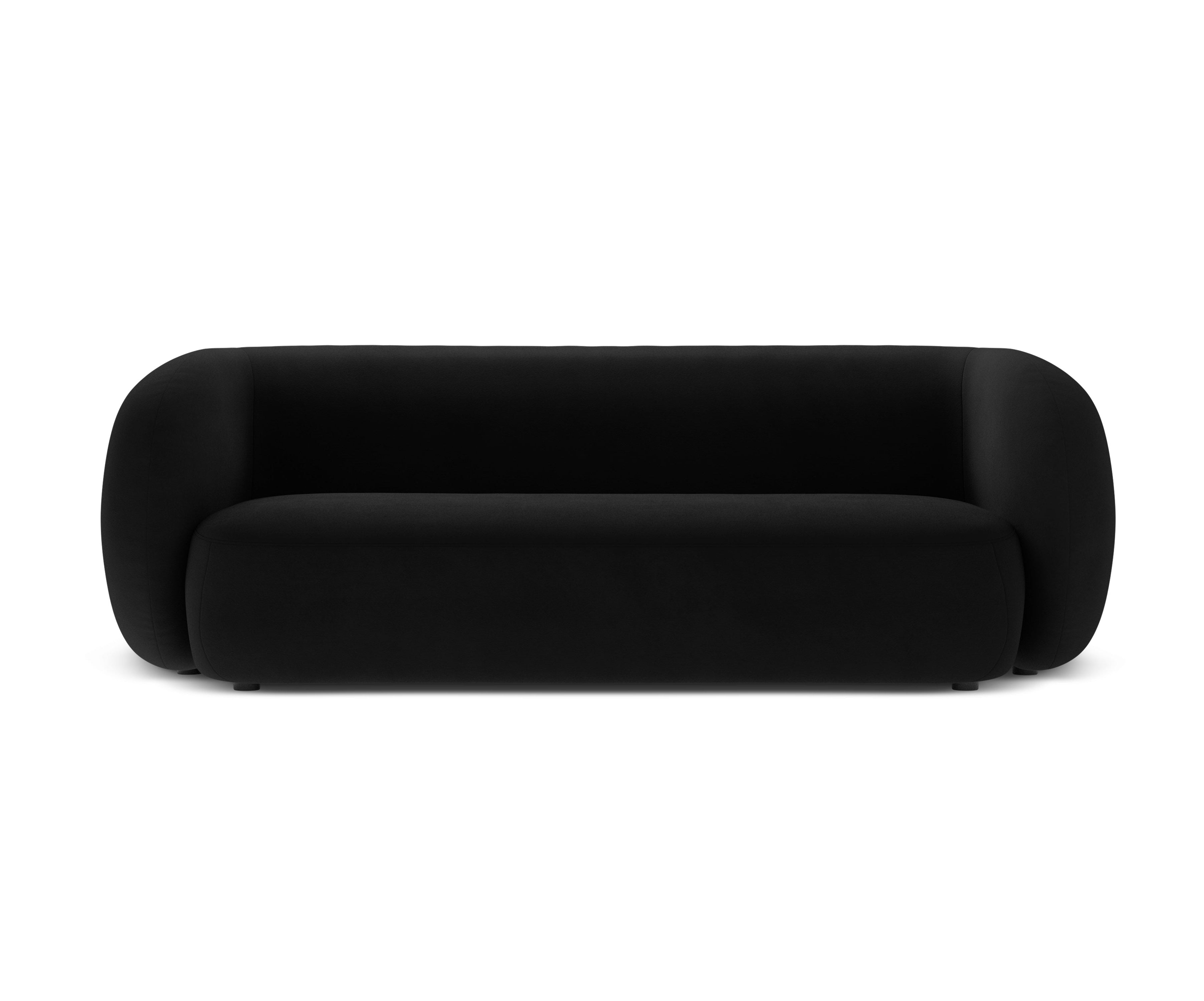 KATE Black Velvet 3-Seater Sofa