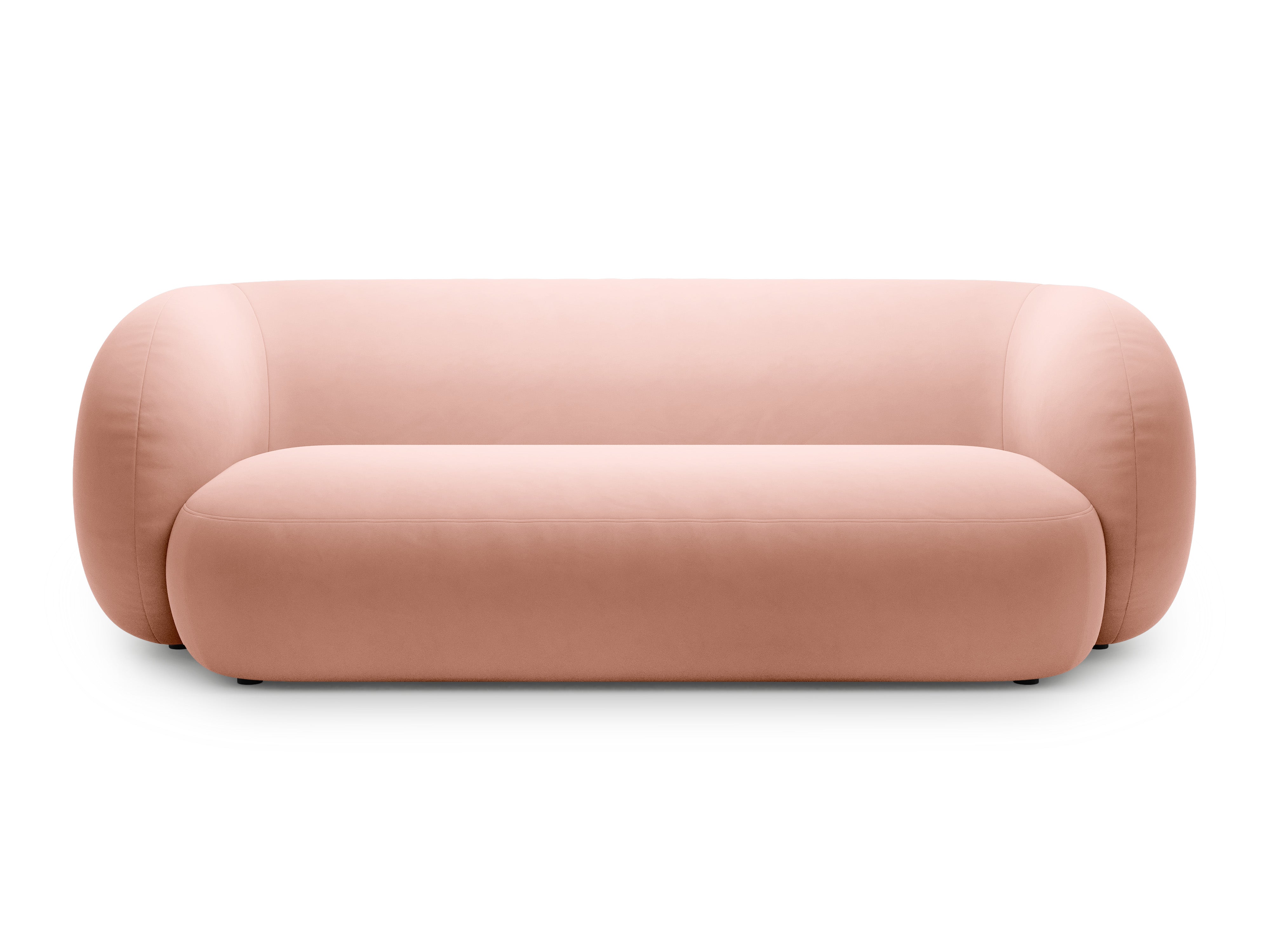 Sofa van fluweel 3-zits KATE roze