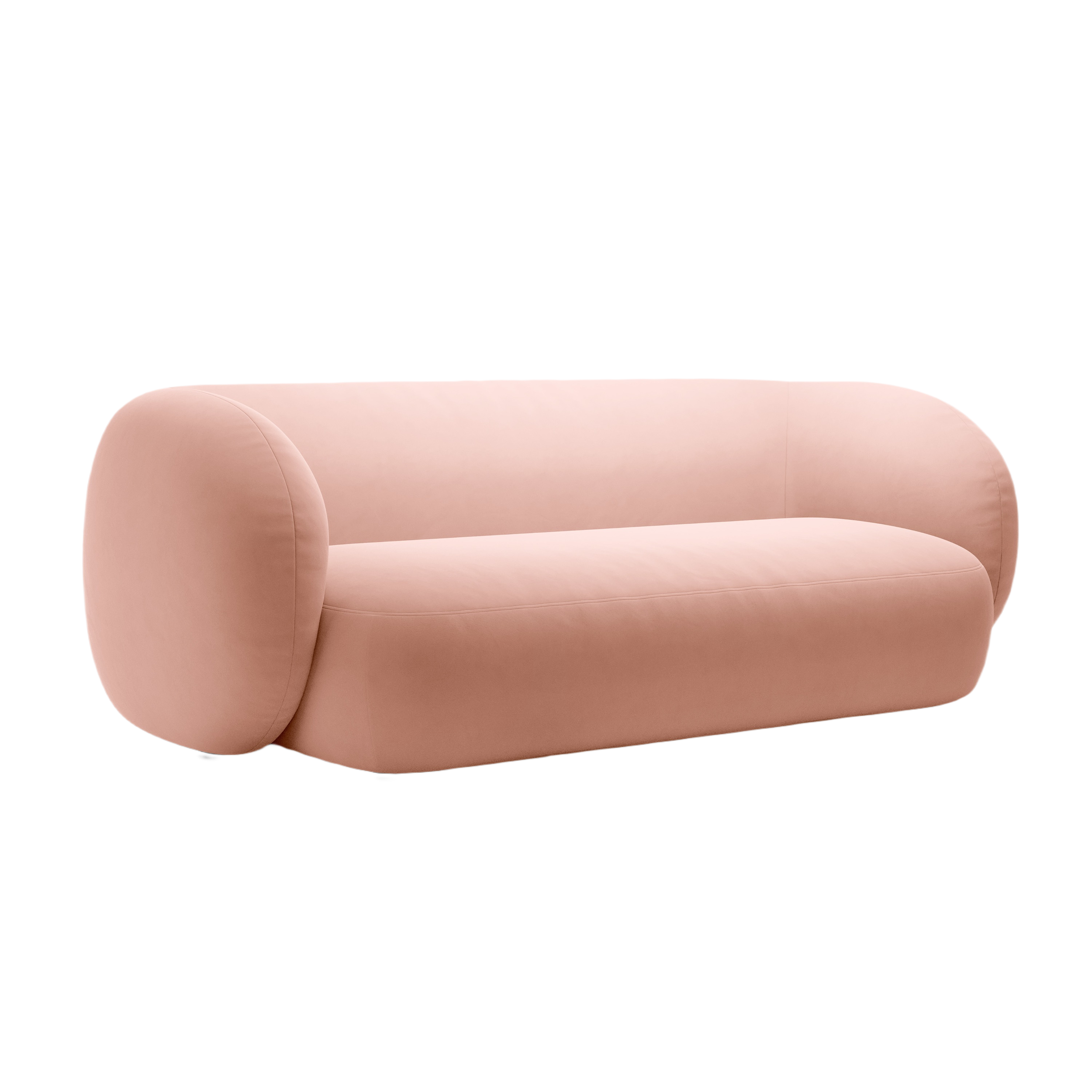 Sofa van fluweel 3-zits KATE roze