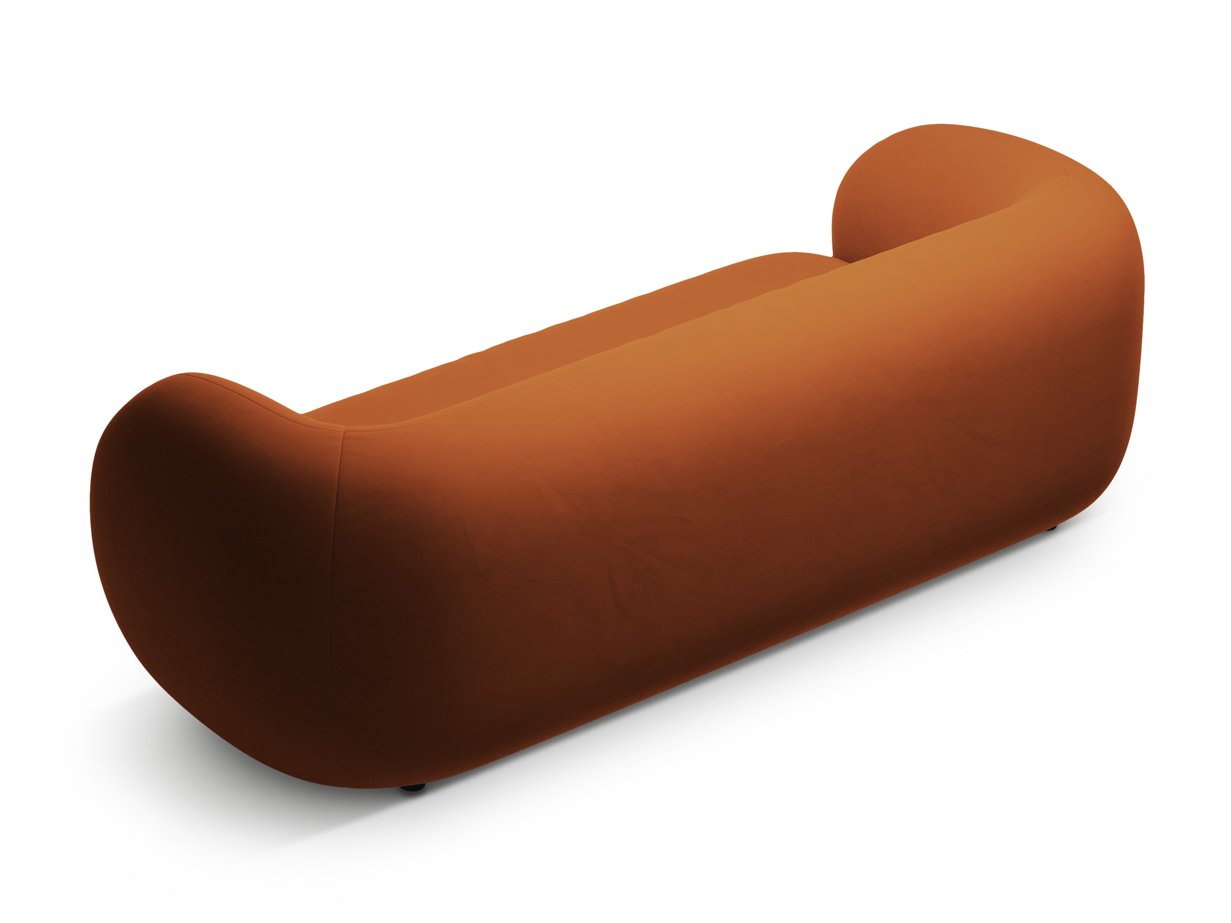 Terracotta 3-zits fluwelen bank KATE