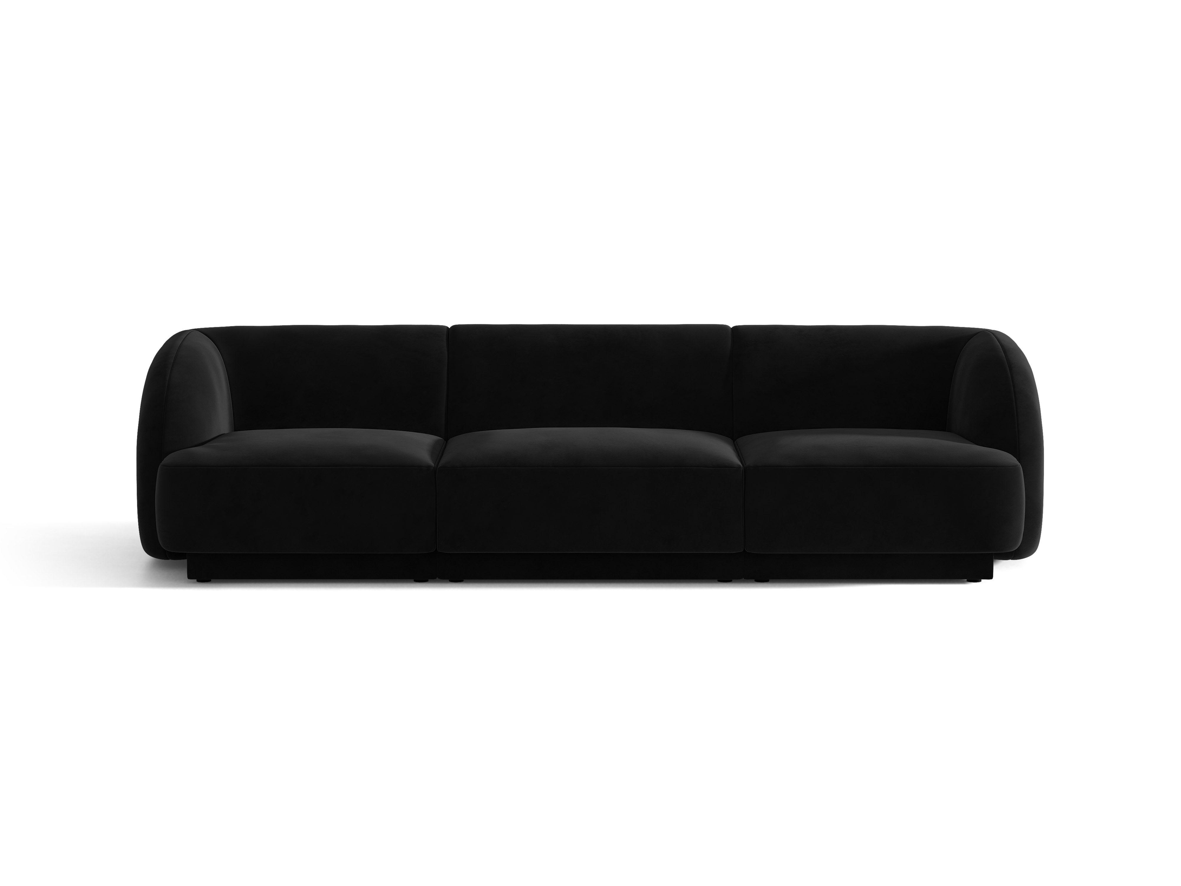 Sofa van fluweel 3-zits MILEY zwart