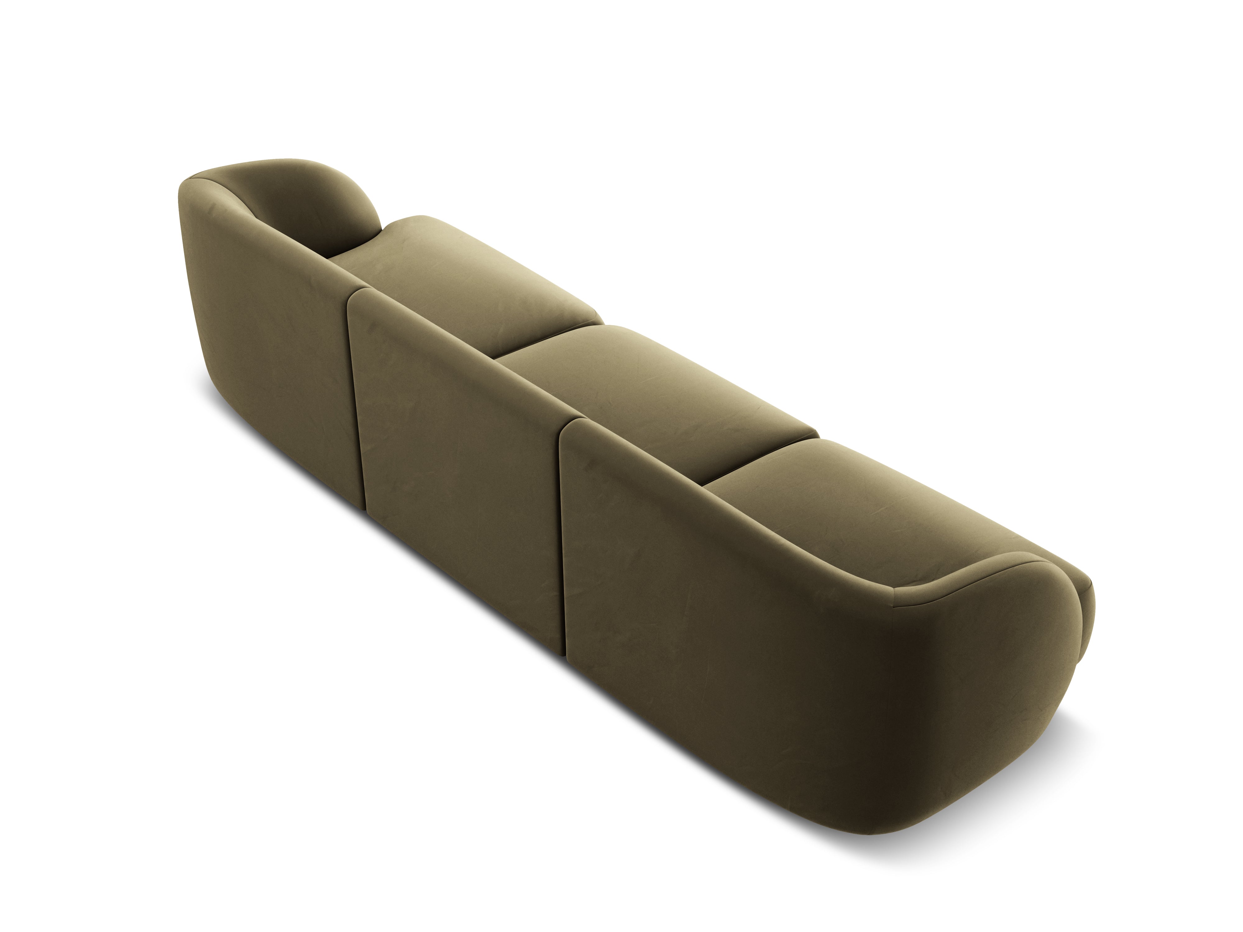 Sofa aksamitna 3-osobowa MILEY zielony Micadoni Eye on Design
