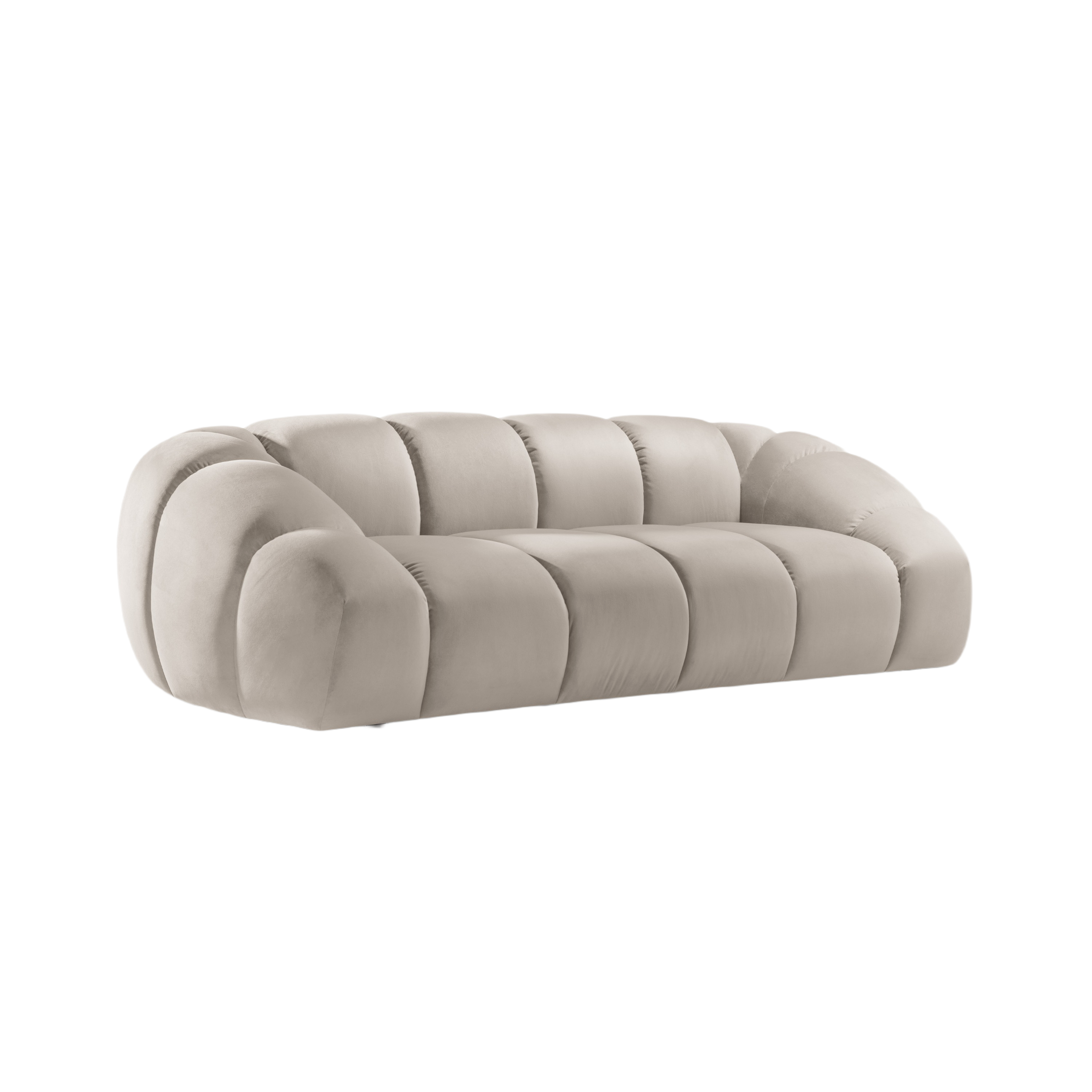 Sofa van fluweel 2,5-persoons DIANA beige