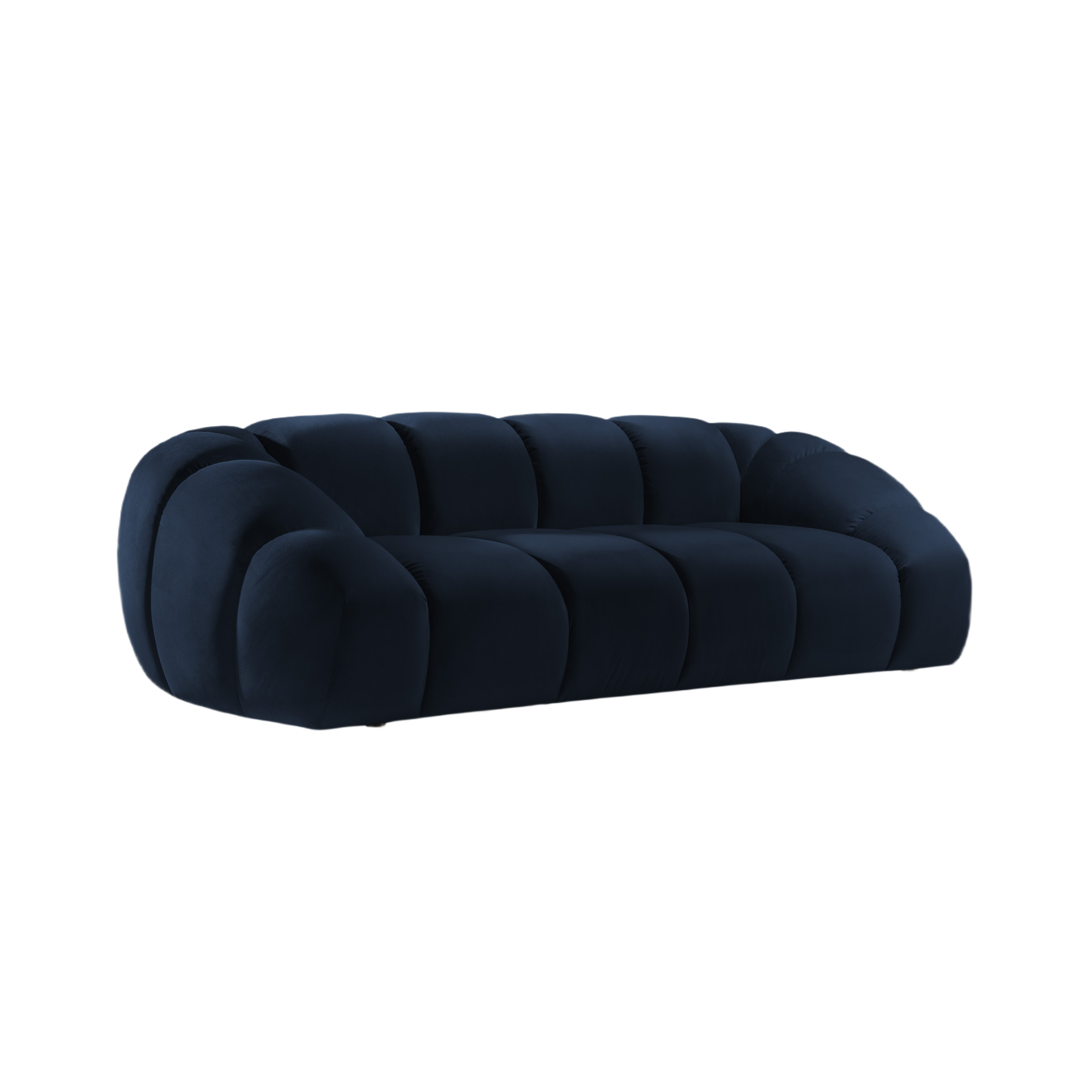 Sofa van fluweel 2,5-persoons DIANA koninklijk blauw