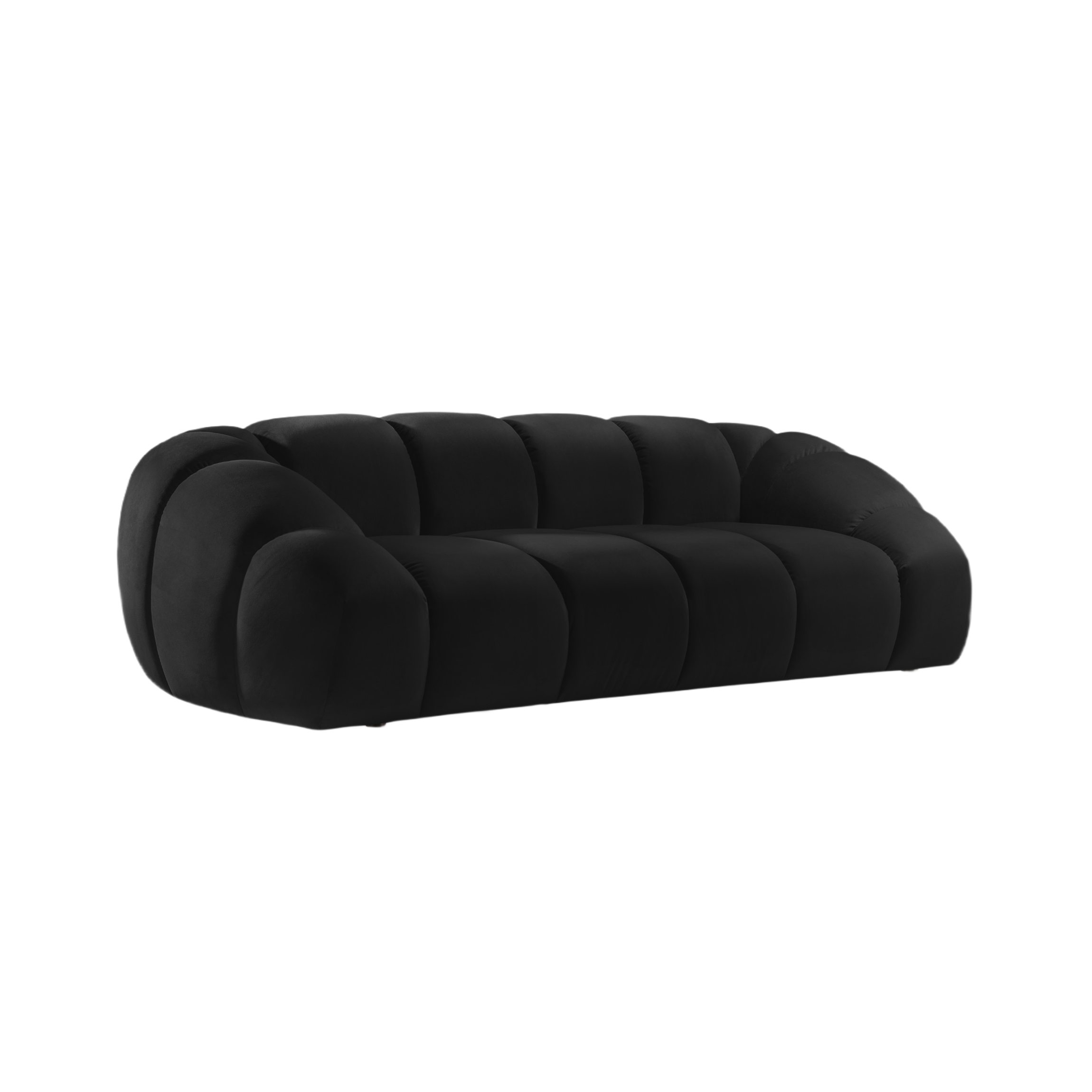 2.5-seater velvet sofa DIANA black