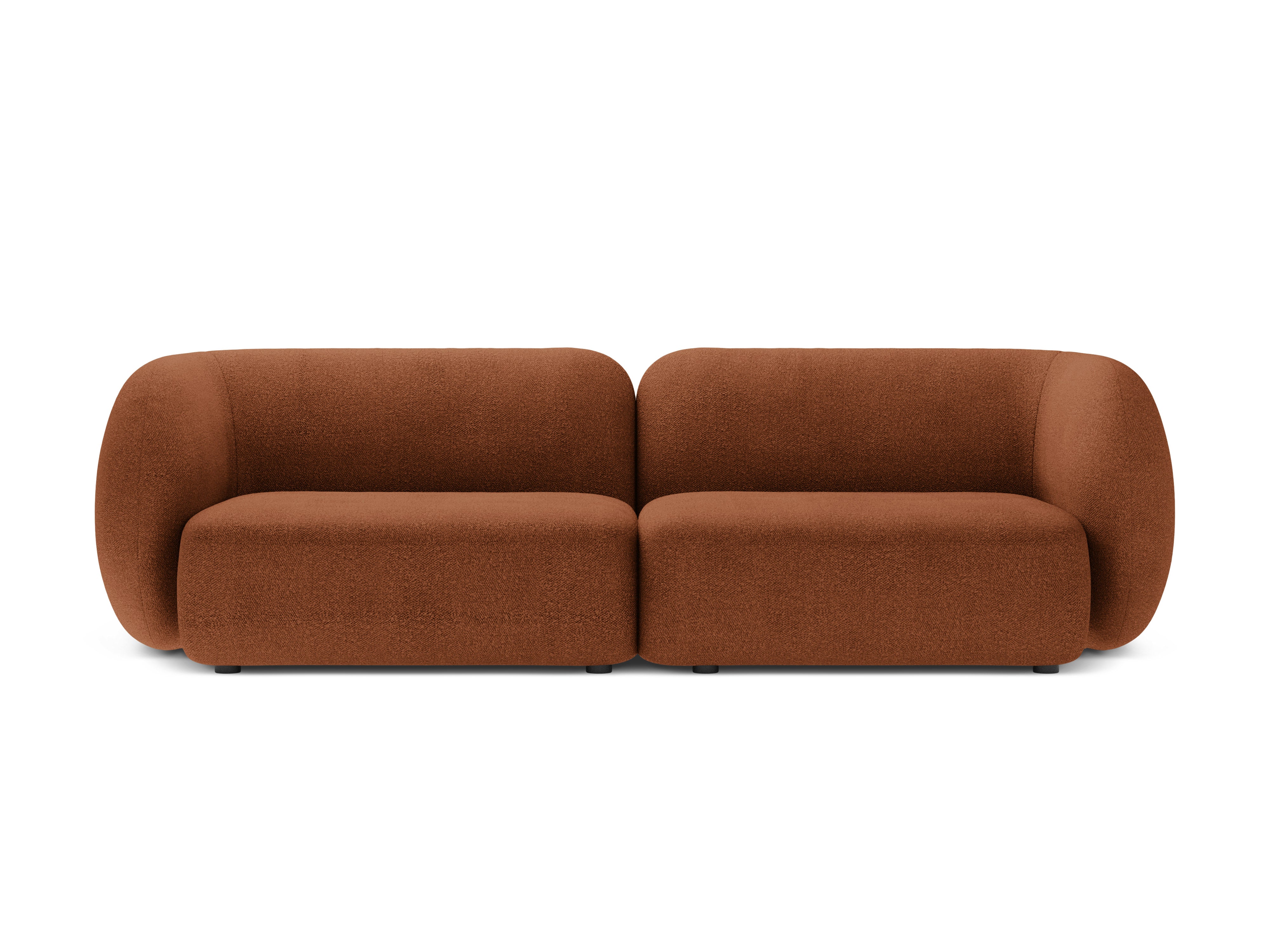 Sofa für 4 Personen KATE terracotta Boucle