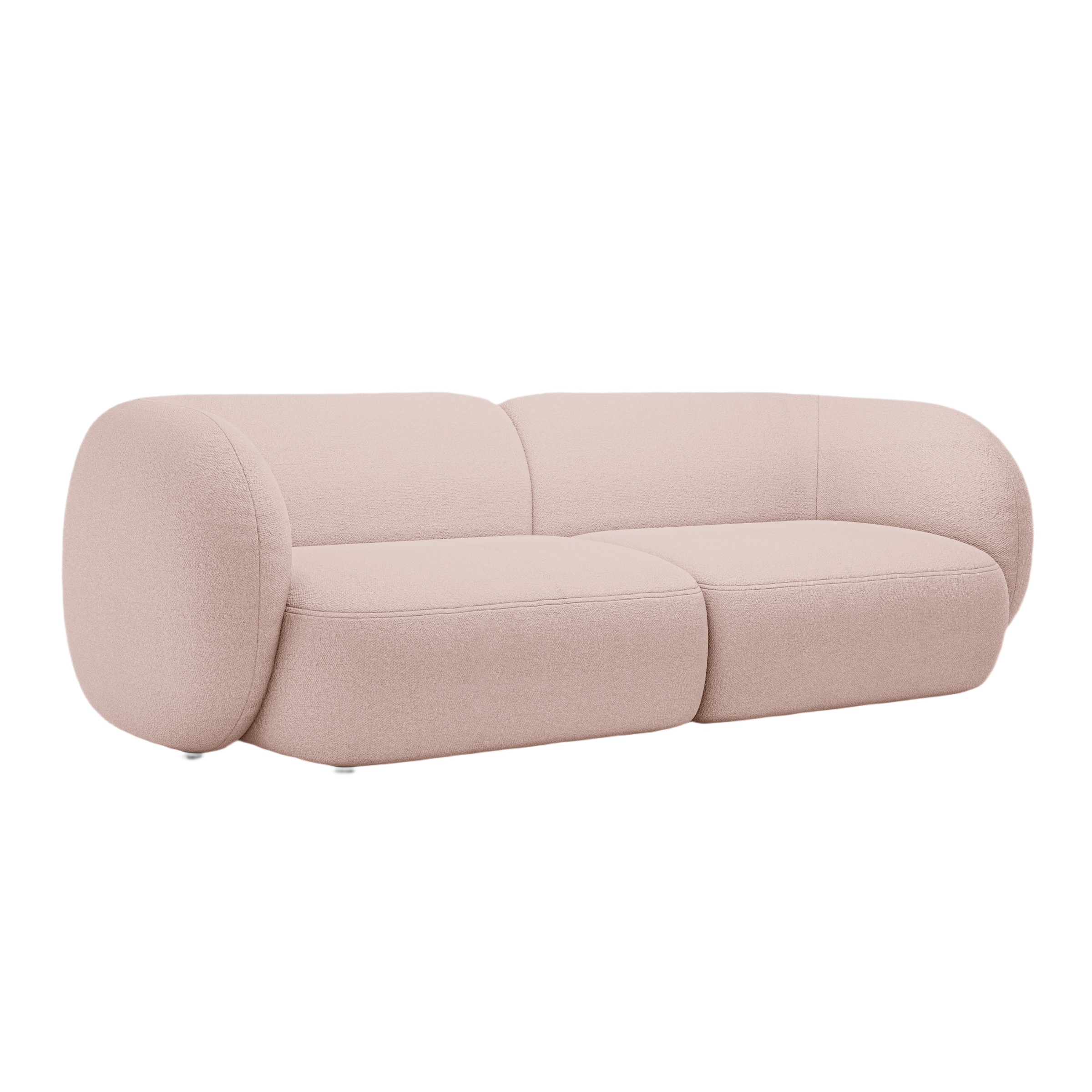 Sofa für 4 Personen KATE rosa Boucle