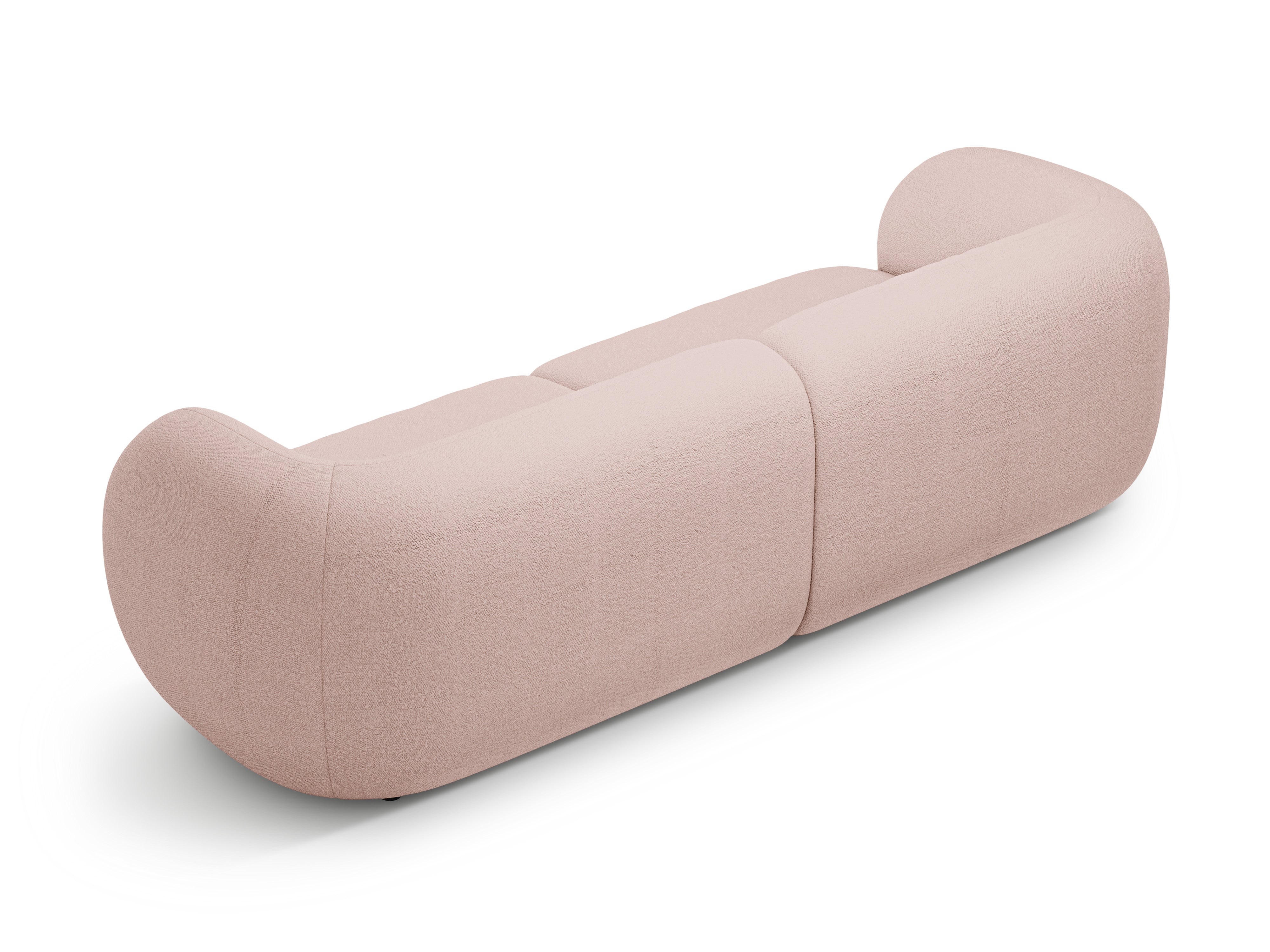 Sofa für 4 Personen KATE rosa Boucle