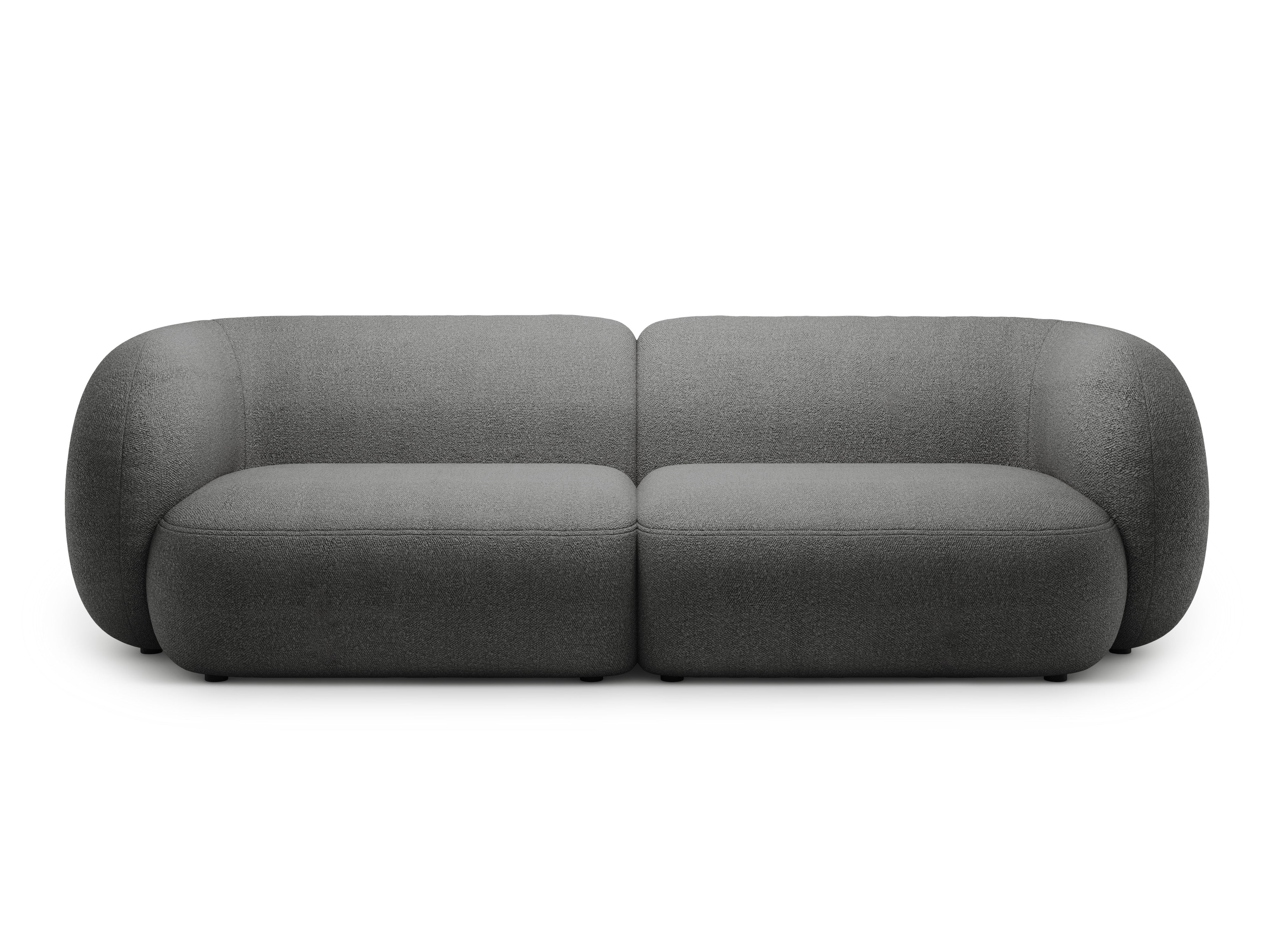 Sofa 4-persoons KATE donkergrijze boucle