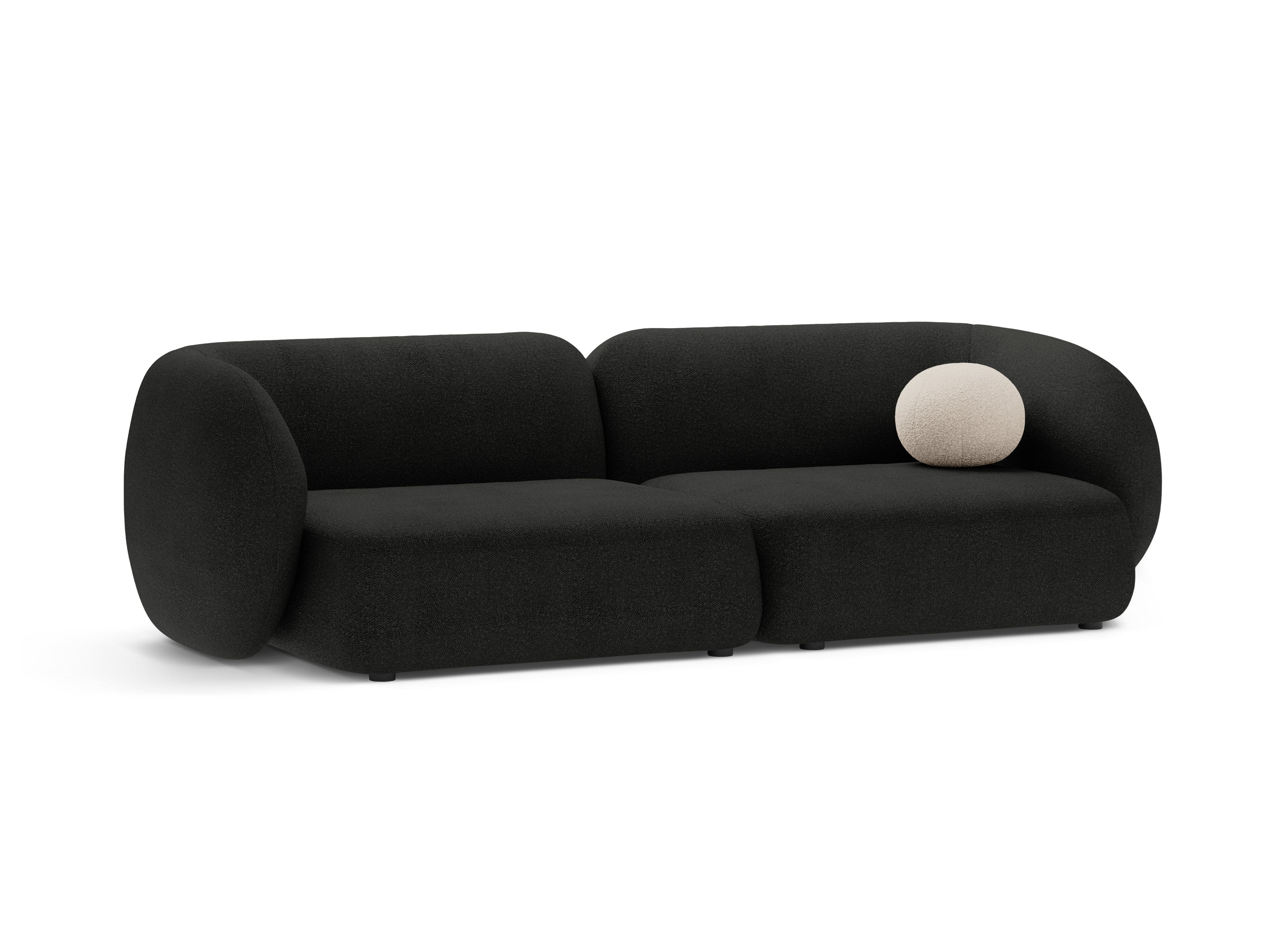 Sofa 4-persoons KATE zwarte boucle