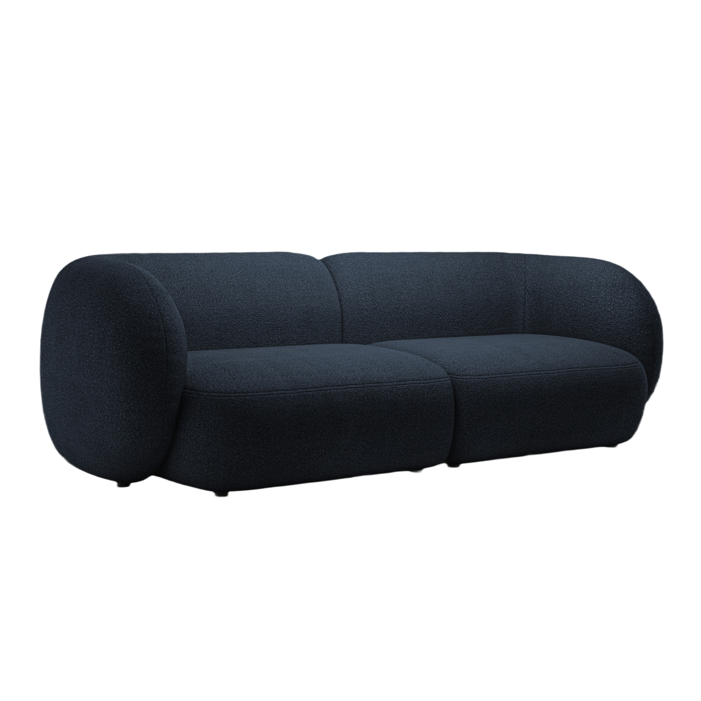 Sofa für 4 Personen KATE in blauer Boucle