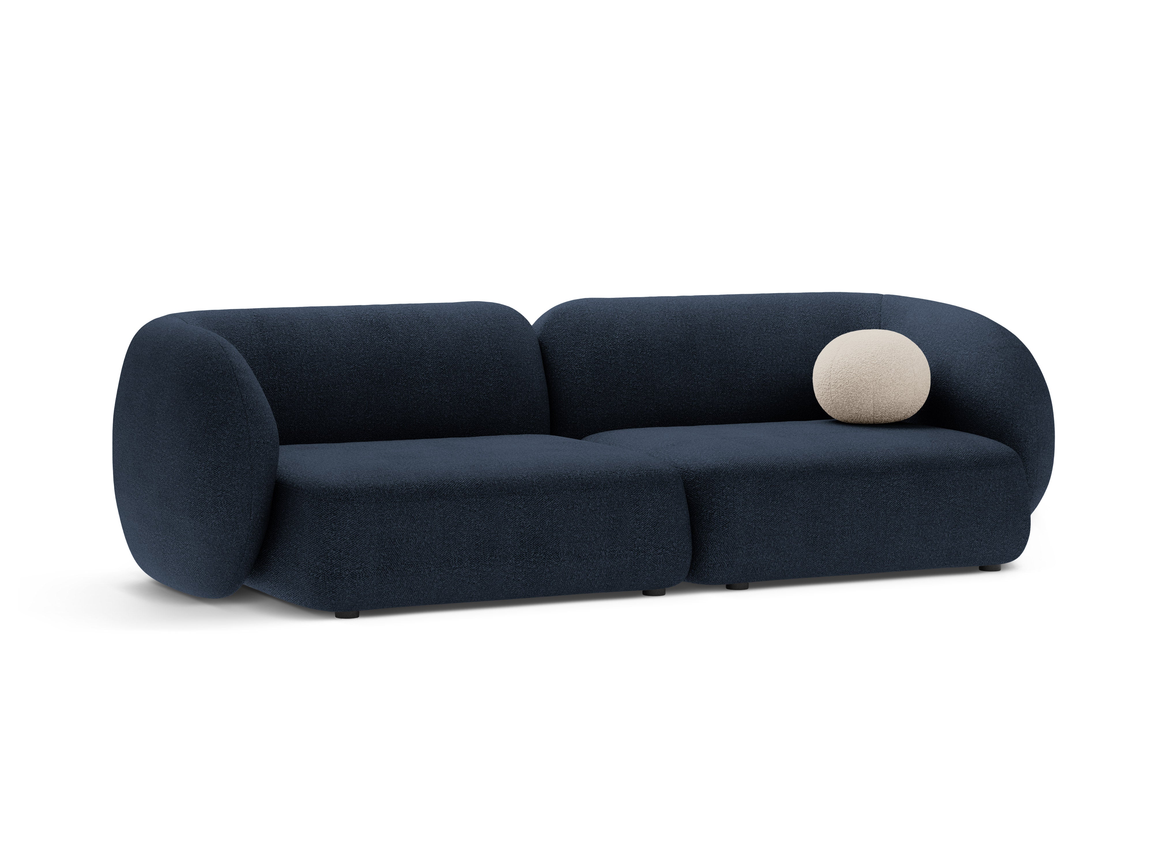 Sofa für 4 Personen KATE in blauer Boucle