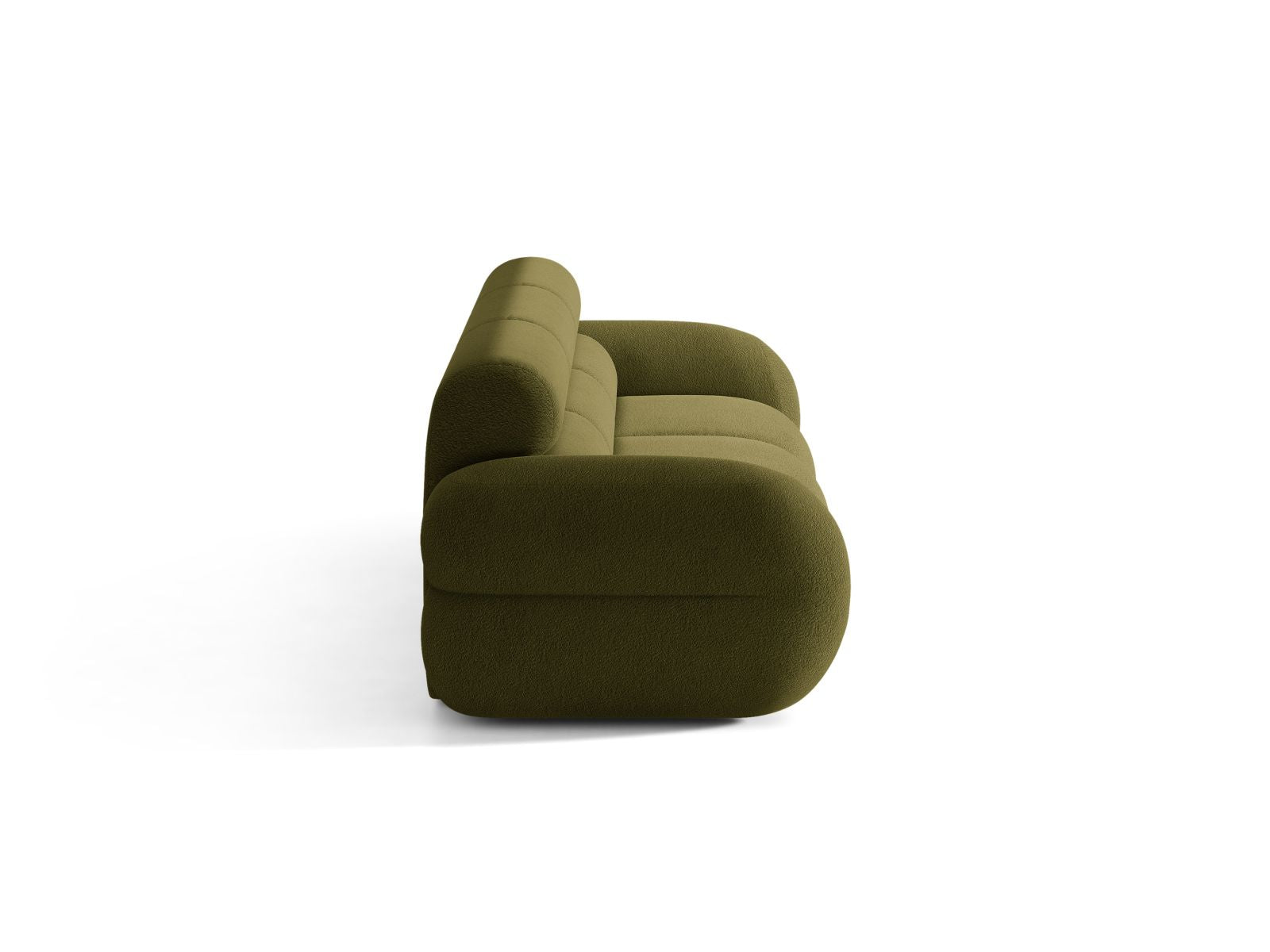 Sofa voor 4 personen NEO olijfgroene boucle
