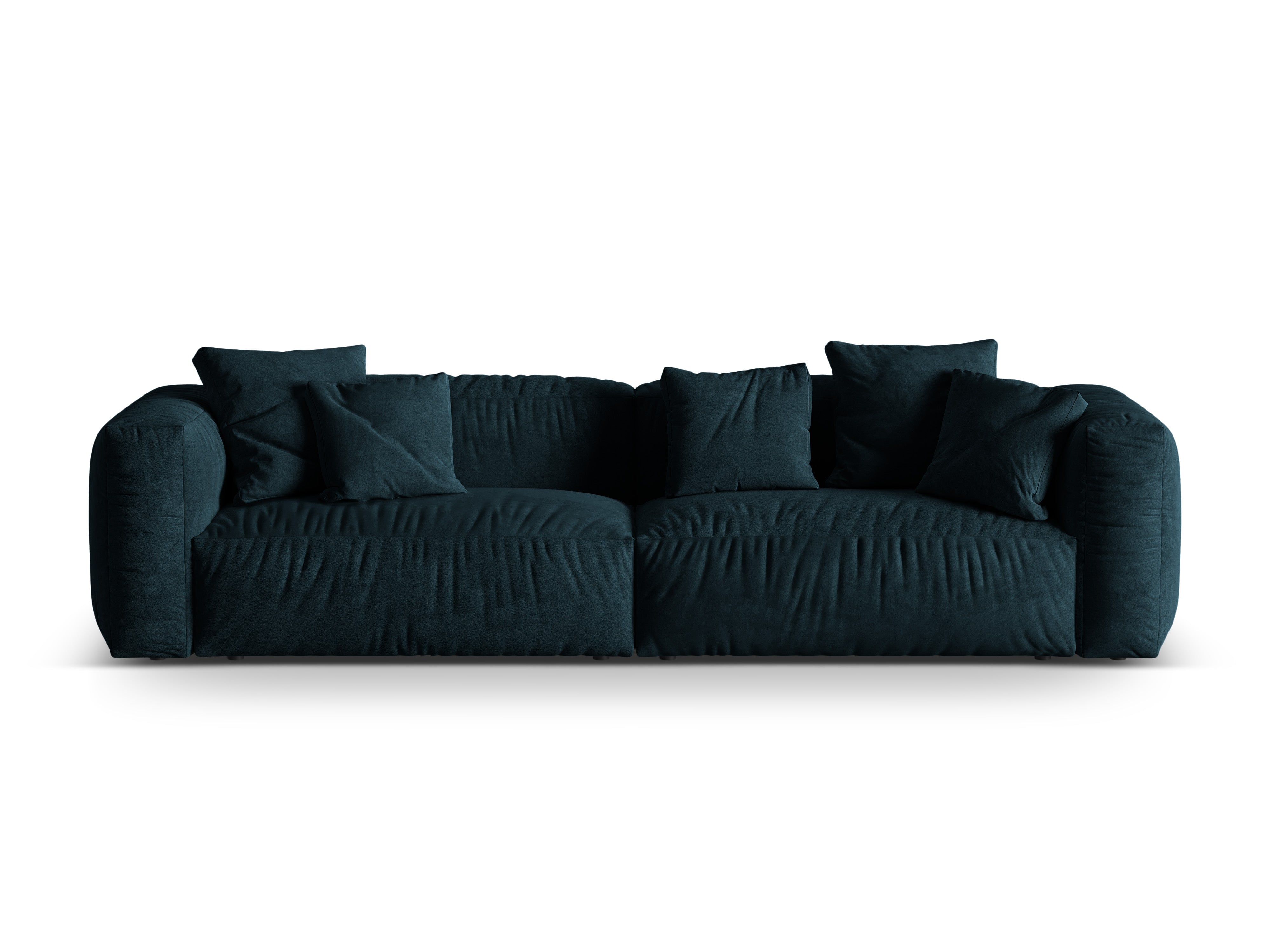 Samtsofa 4-Person Martin Navy Blue Benziner