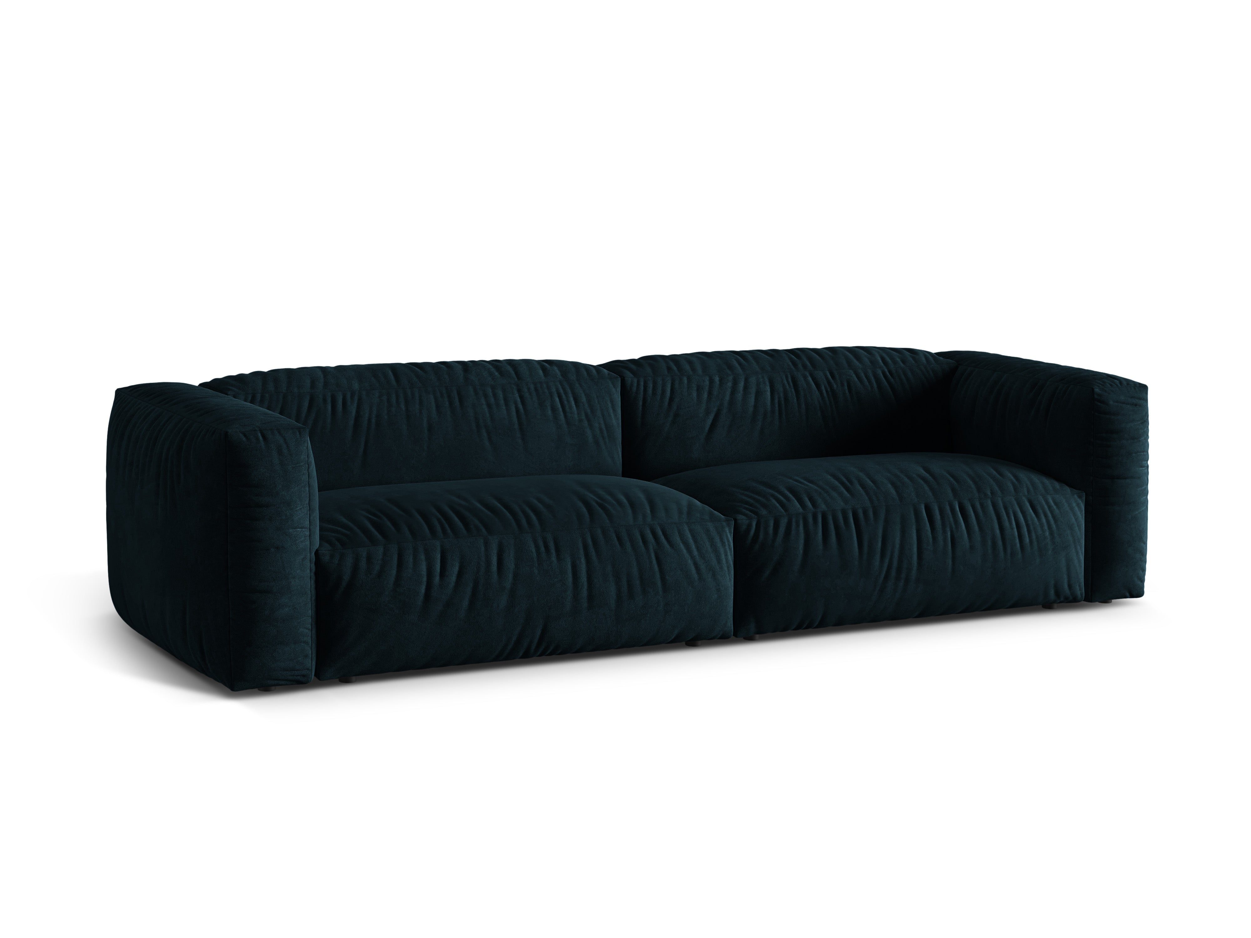 Samtsofa 4-Person Martin Navy Blue Benziner