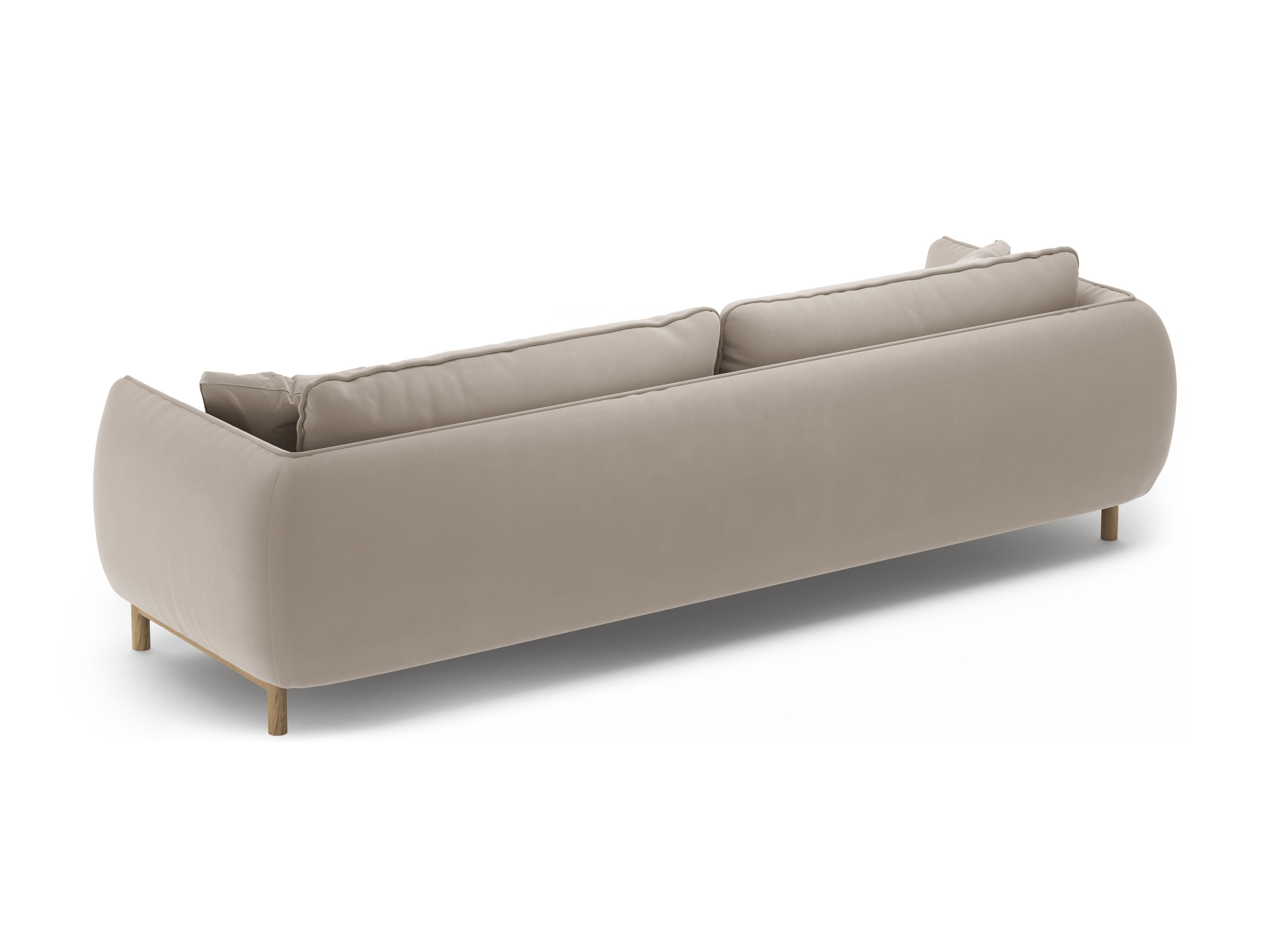 Sofa aus Samt für 4 Personen ADA hellbeige