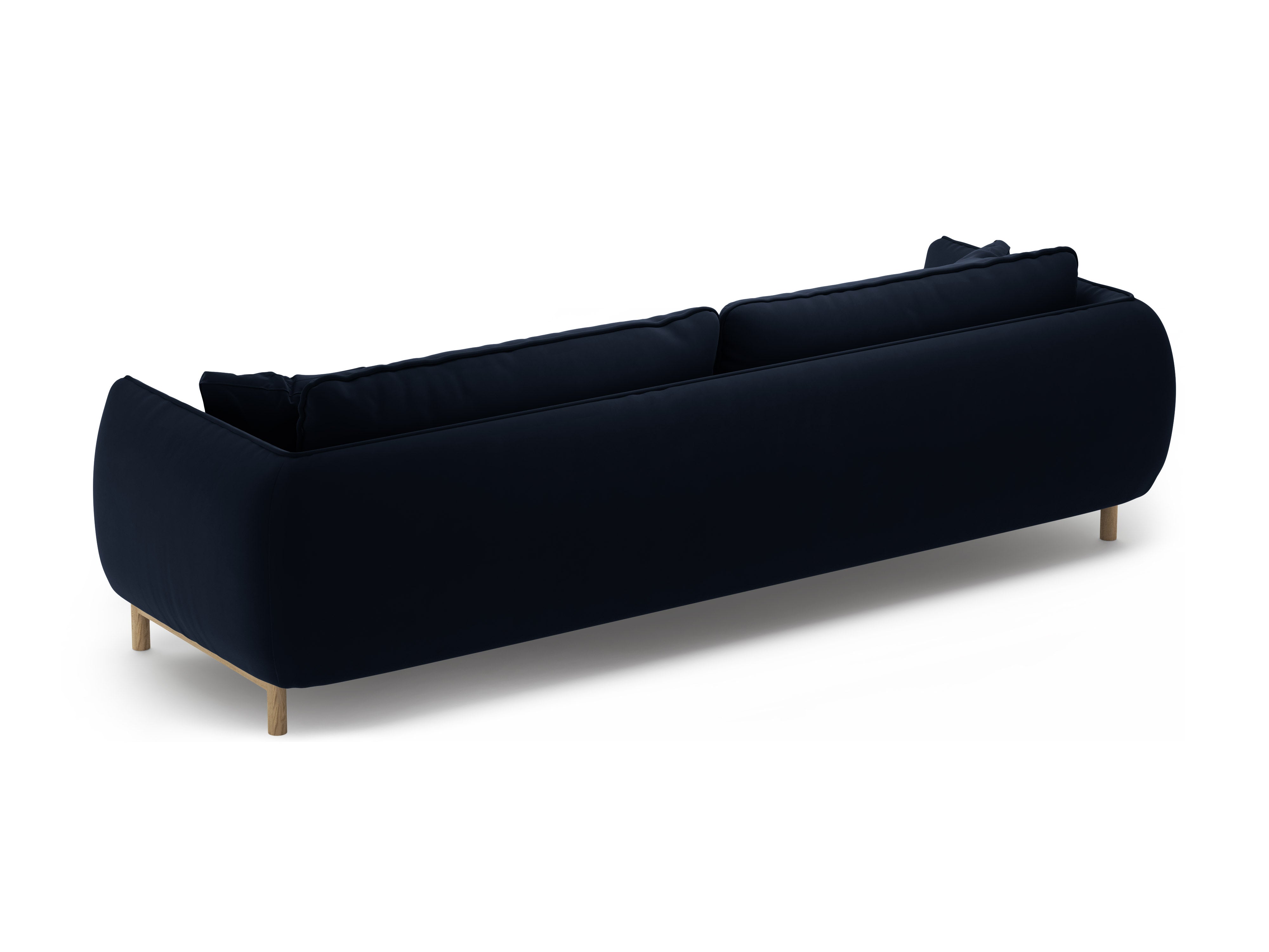 Sofa van fluweel voor 4 personen ADA koninklijk blauw