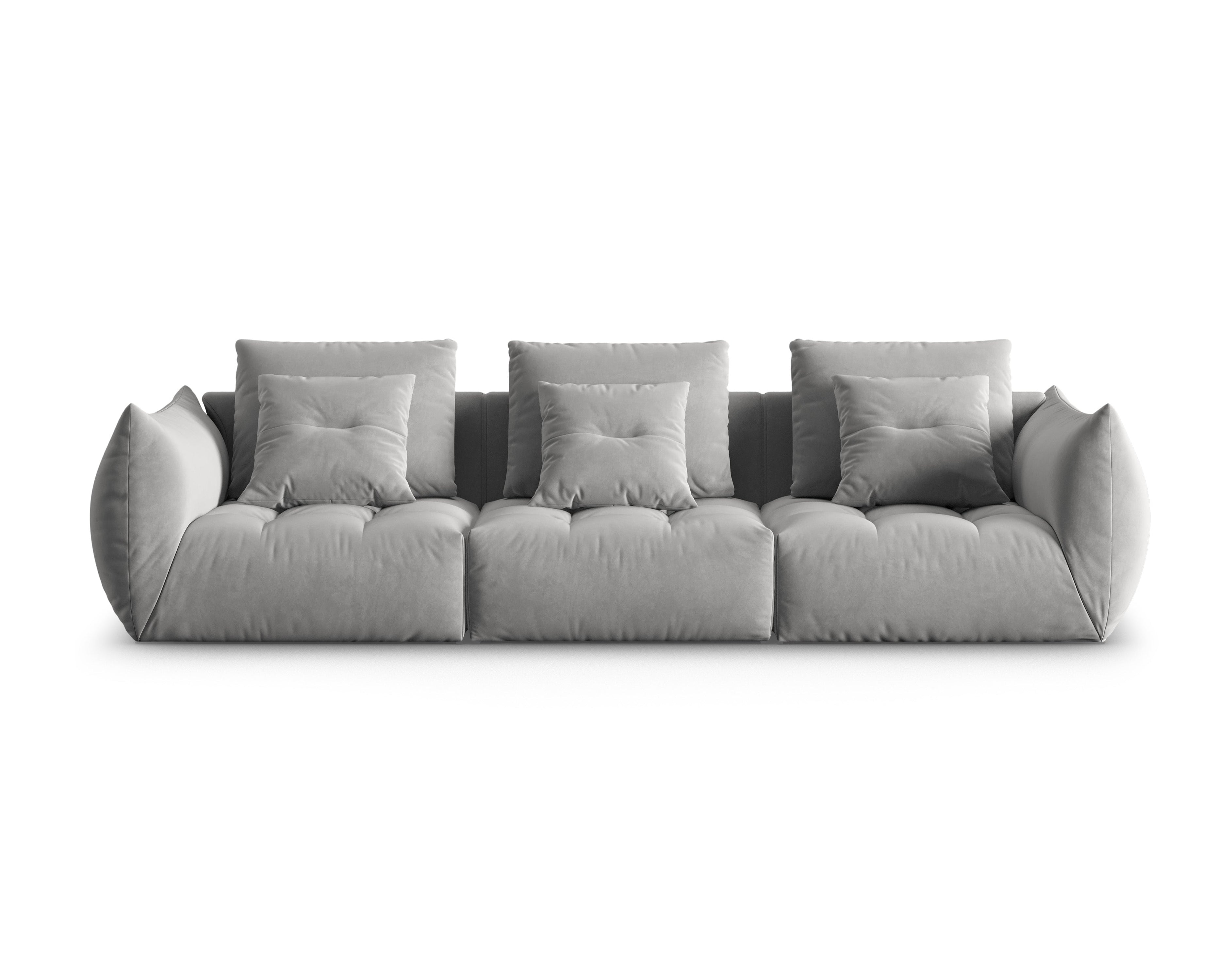 Samtsofa 4-Sitzer Bloom Grey