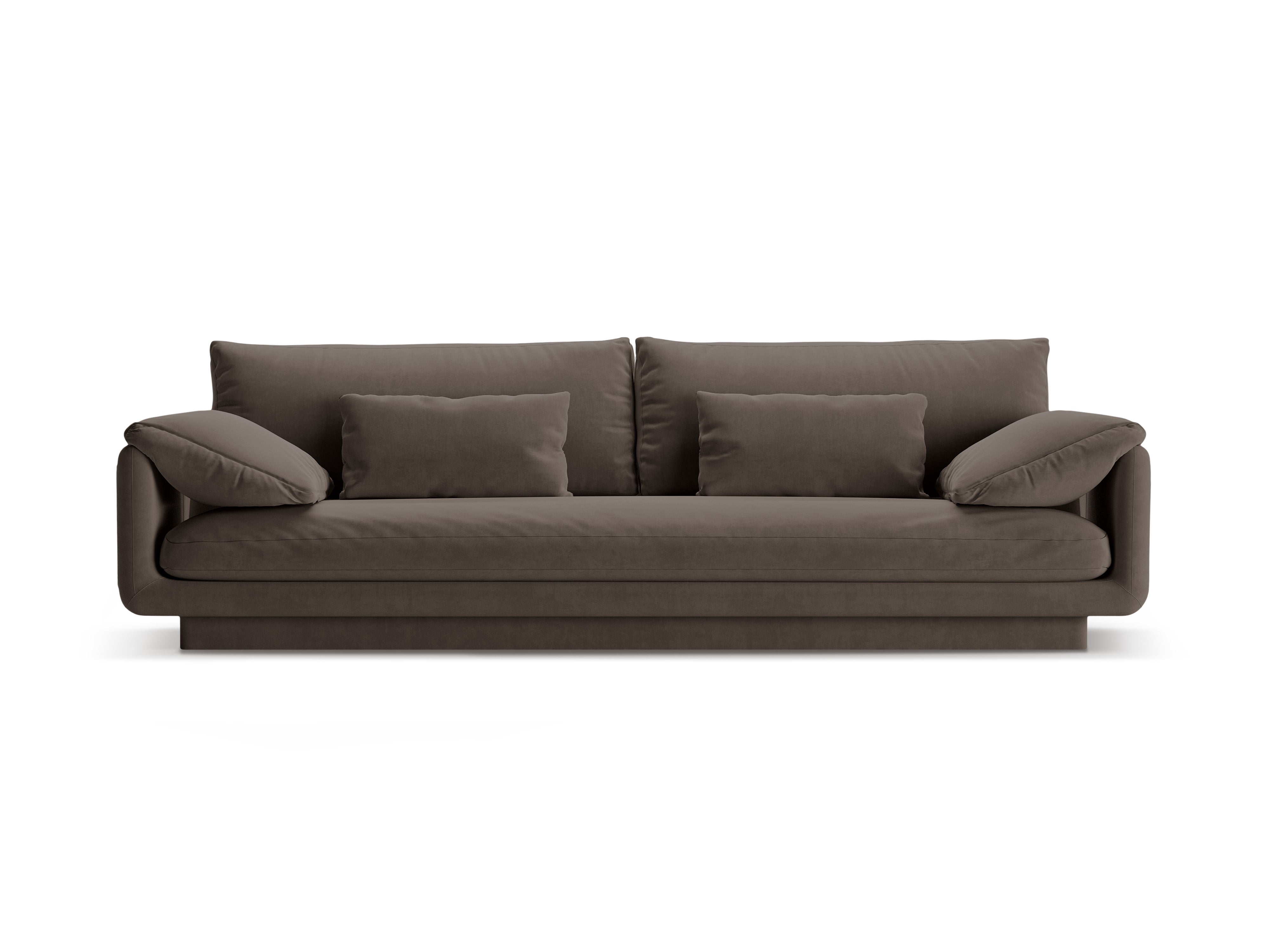 Samtsofa 4-Personen-Torino Heban Brown